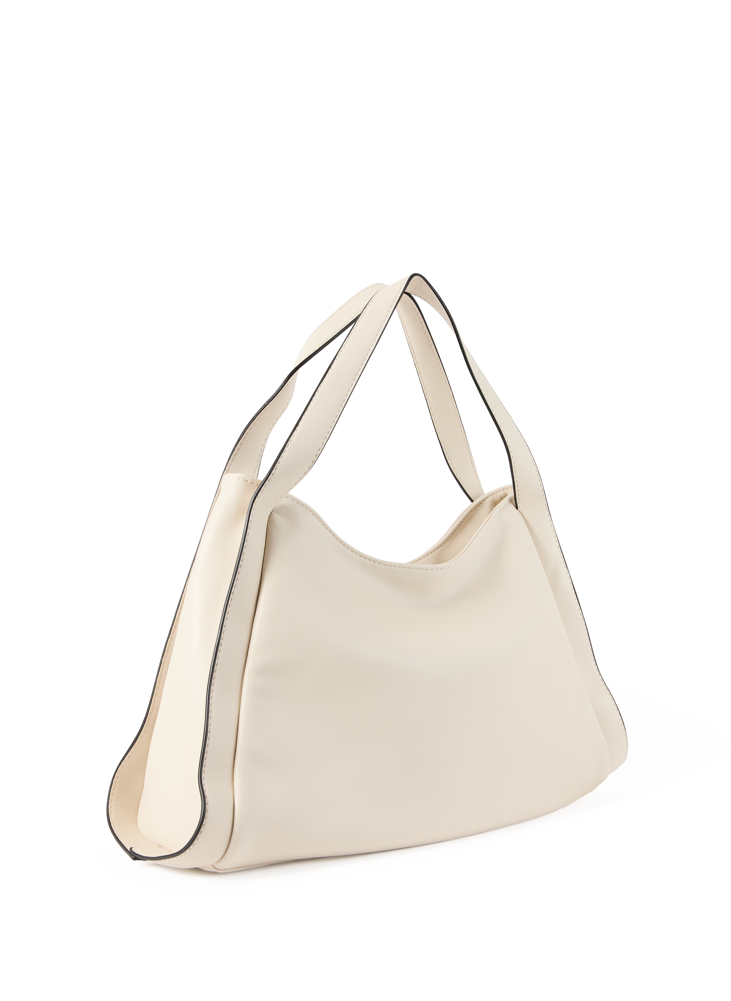 Hobo Handbag in Faux Leather AU PRINTEMPS PARIS Beige