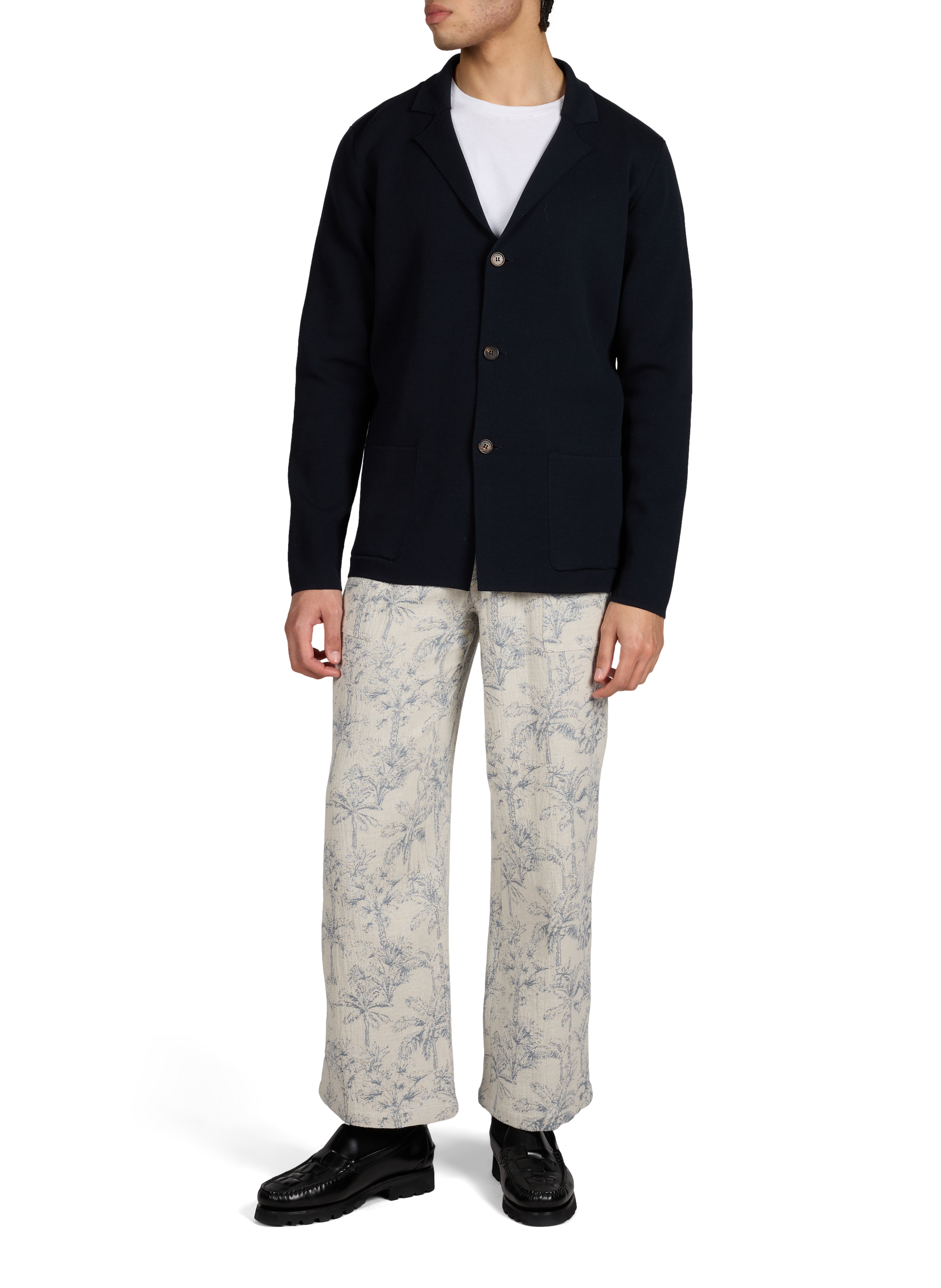 Cardigan droit en coton SLOWEAR Bleu