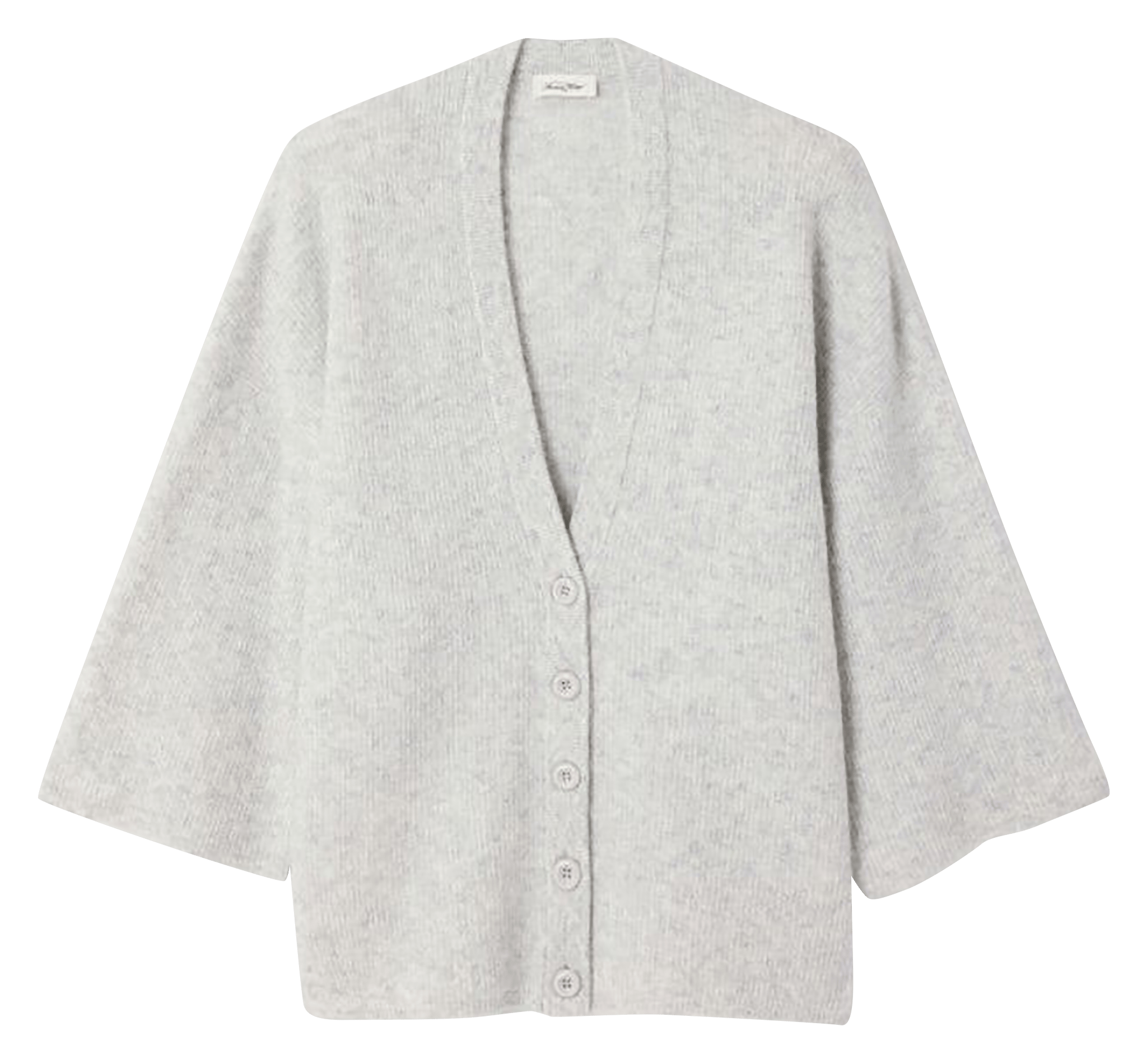 Gilet oversize col rond en maille damsville AMERICAN VINTAGE Gris