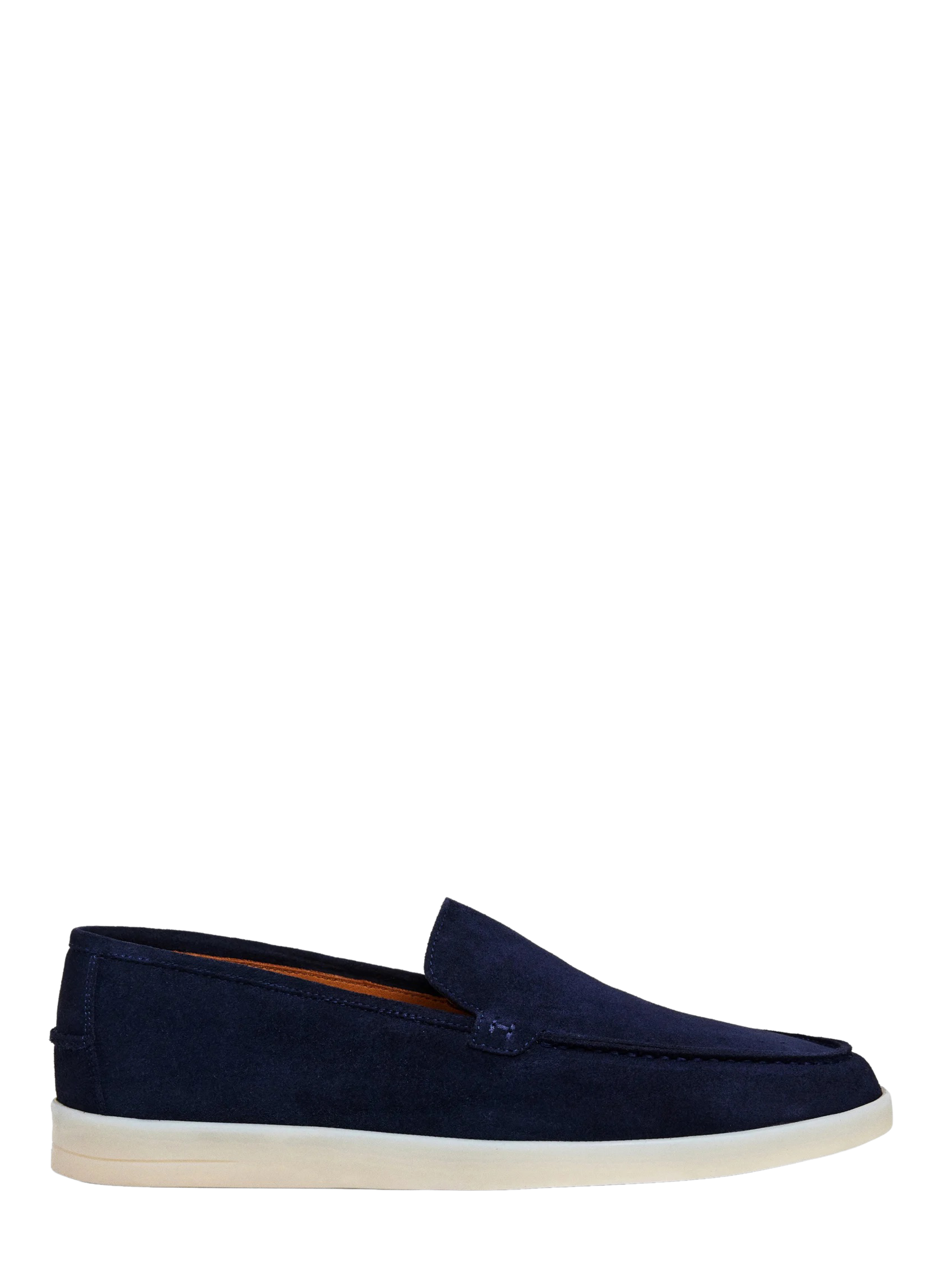 Mocassins plats en cuir daim souple HACKETT Bleu