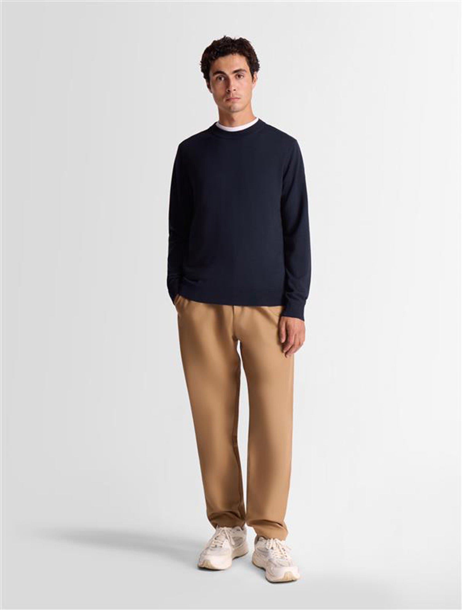 Pull joryn col rond coupe ajustée FUSALP Bleu