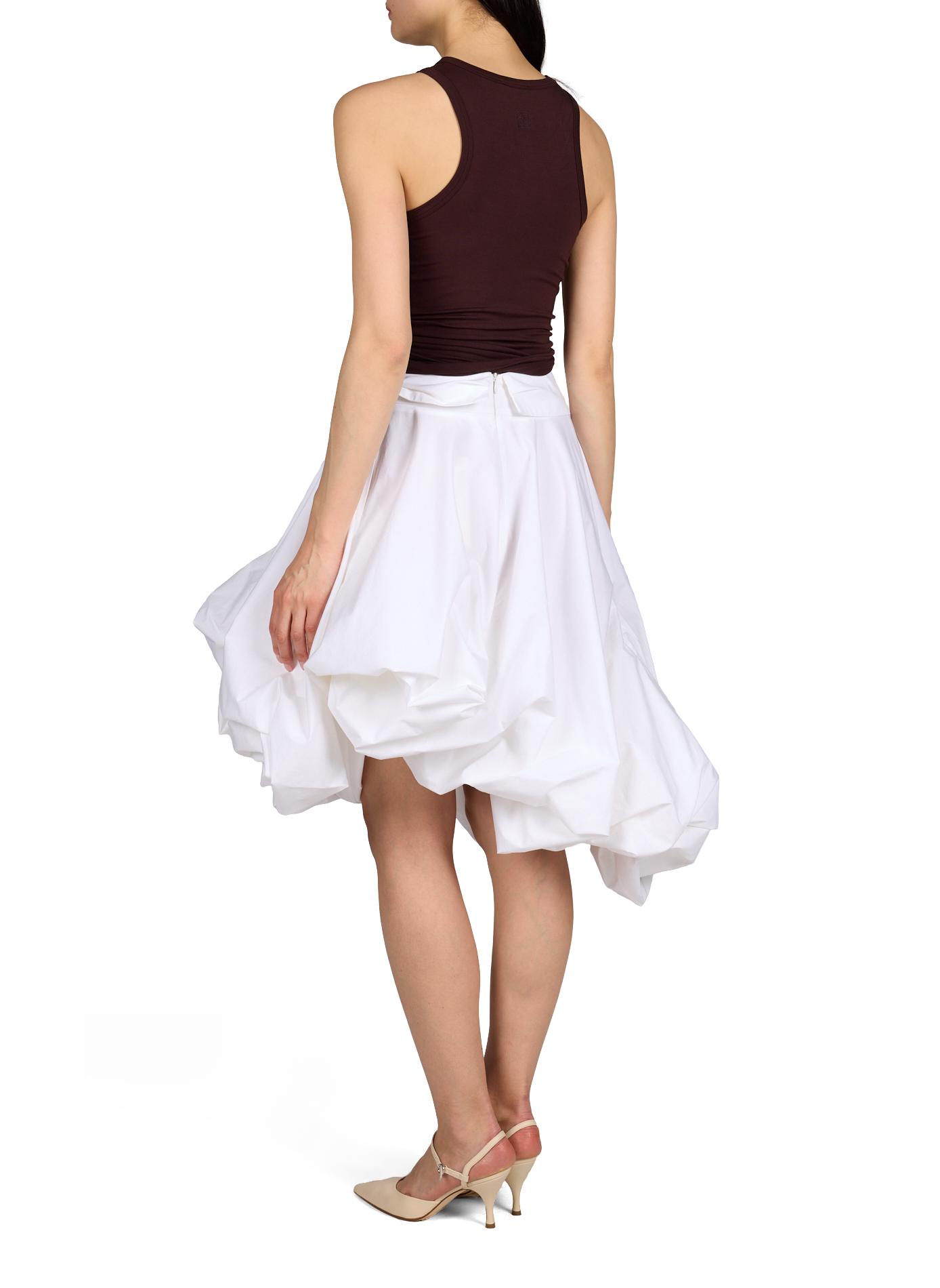 Tanktop mit Baumwollschleife MAGDA BUTRYM Braun