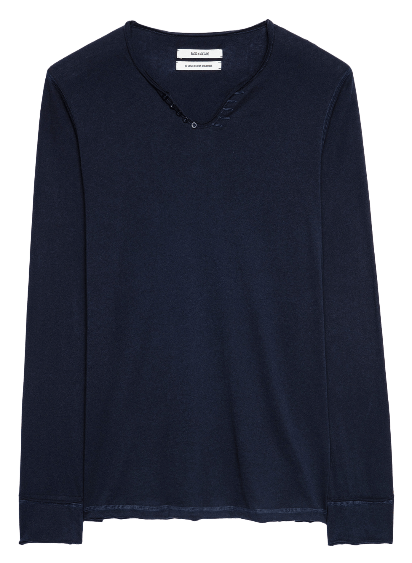 Tes-shirt droit en coton bio monastir ZADIG&VOLTAIRE Bleu