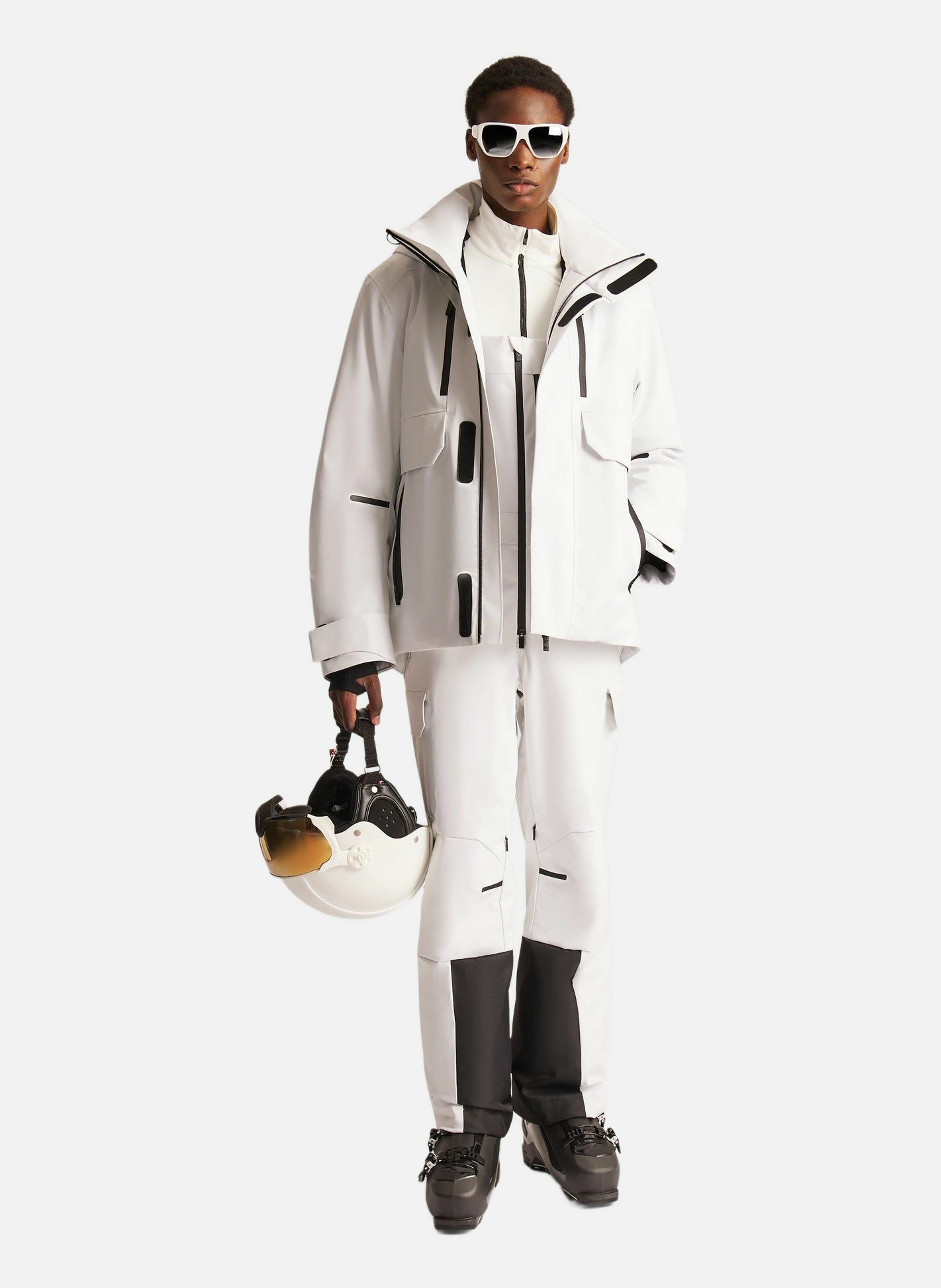 Veste de ski john col capuche coupe regular FUSALP Blanc