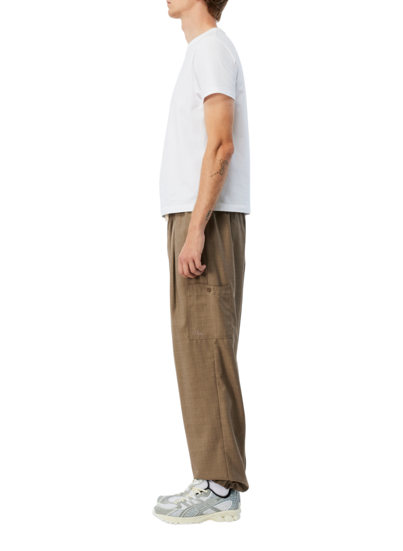 Pantalon cargo à cordon de serrage aux chevilles DIME Beige