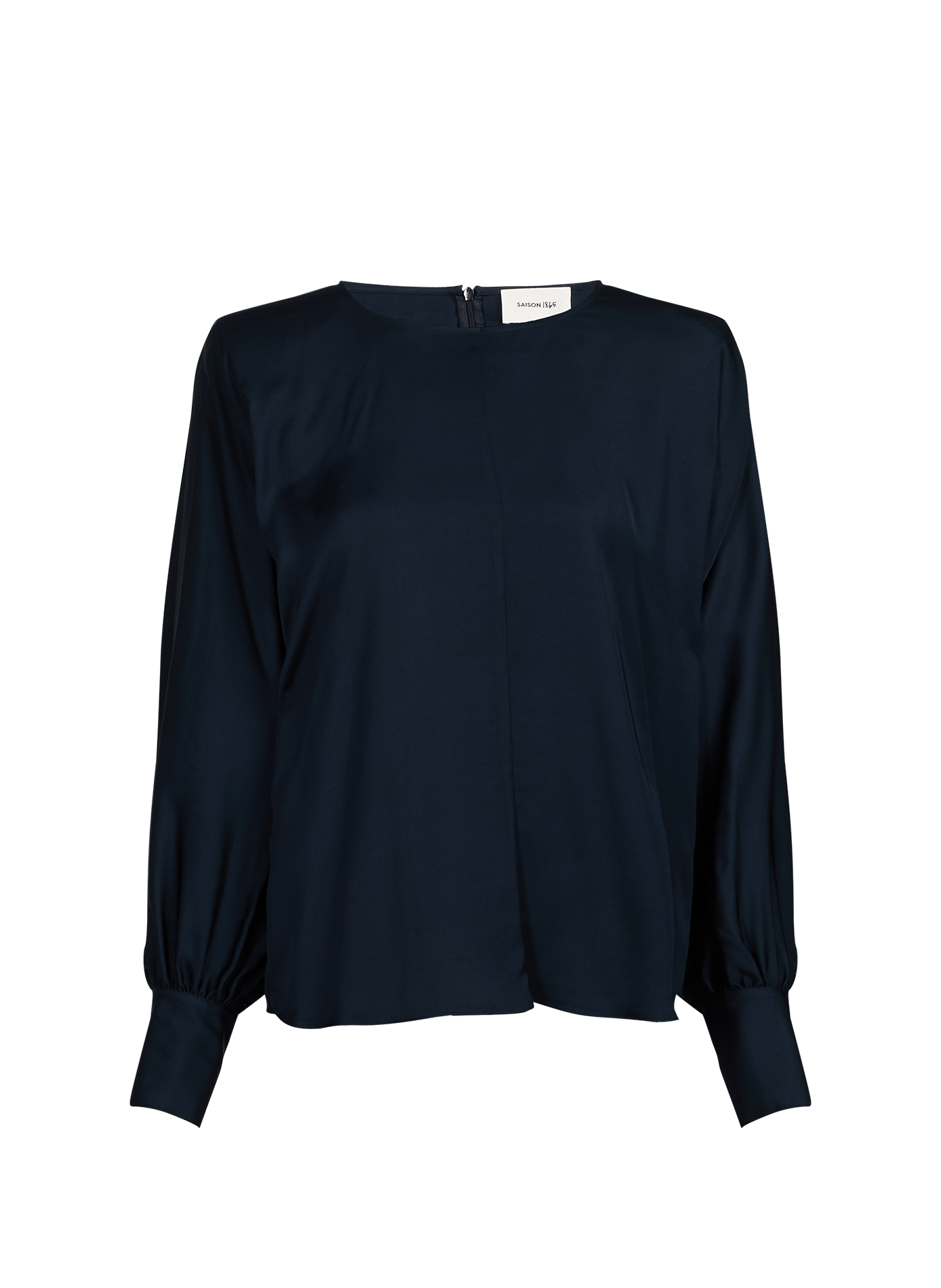 Satin Long Sleeve Top Biroa SAISON 1865 Blue