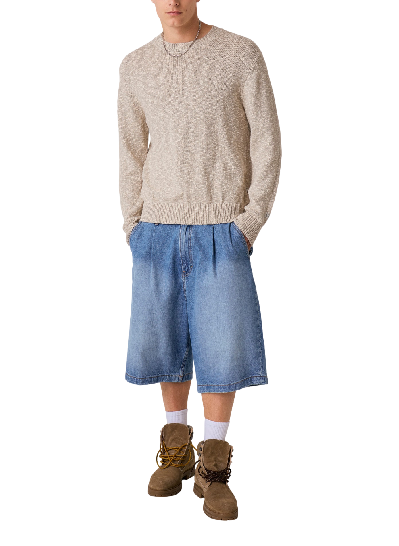 Pull en coton GUESS Gris