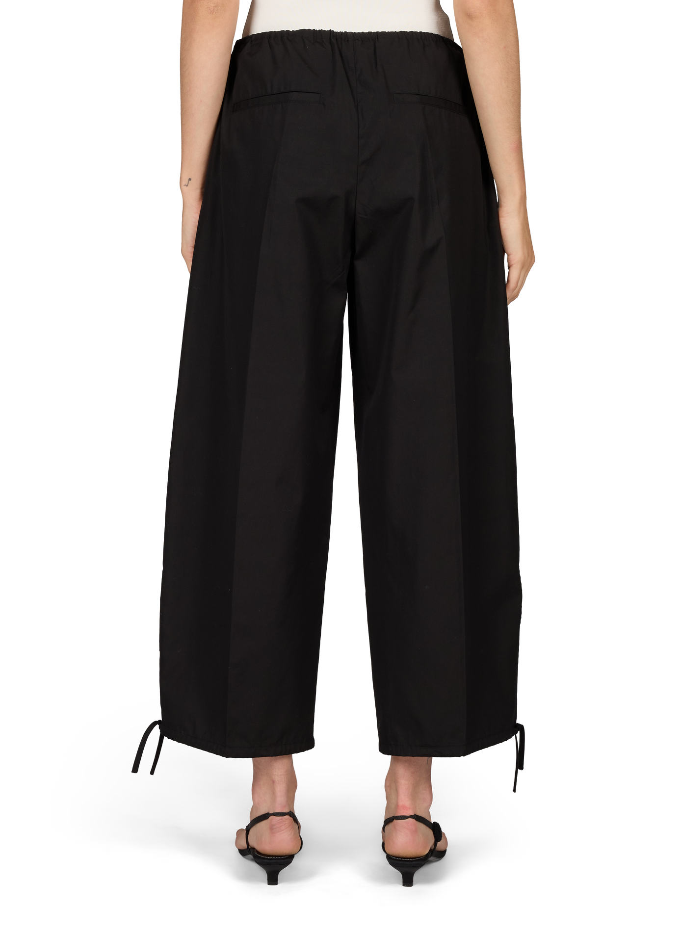Pantalon large en coton TOTEME Noir