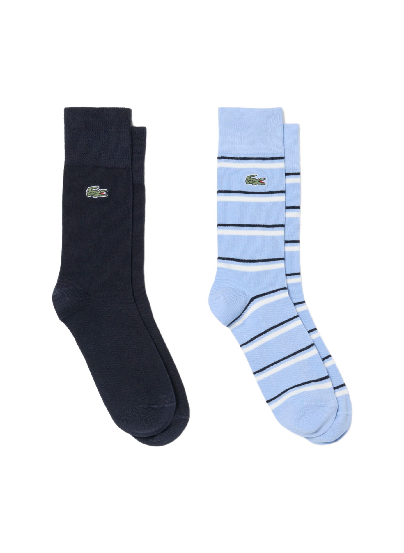 Lot de deux paires de chaussettes en coton mélangé LACOSTE Multicolore
