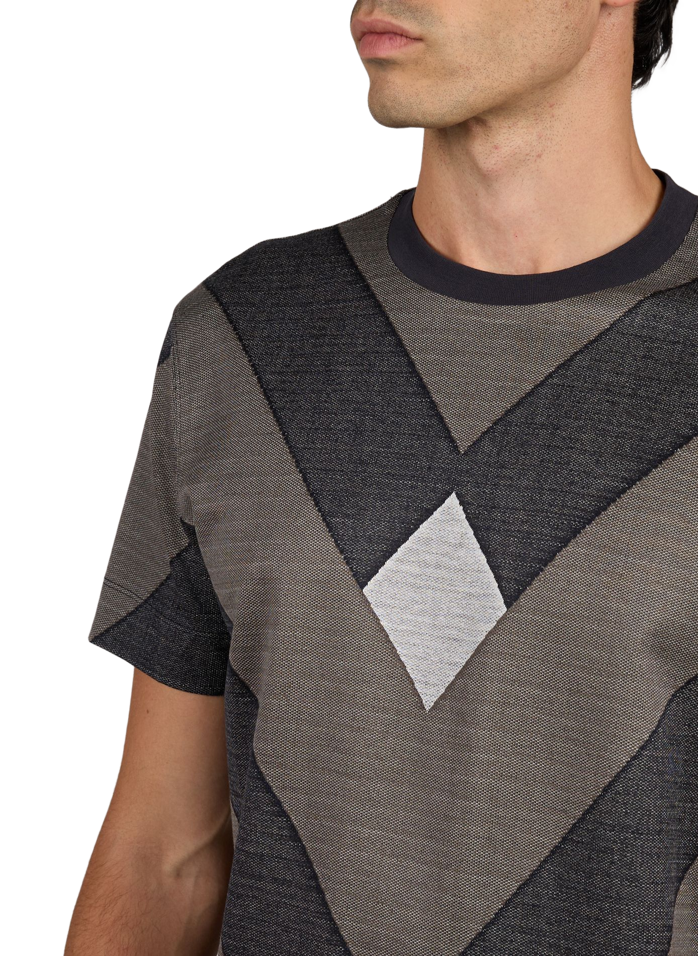 Kurzarm-Pullover mit Muster EMPORIO ARMANI Mehrfarbig