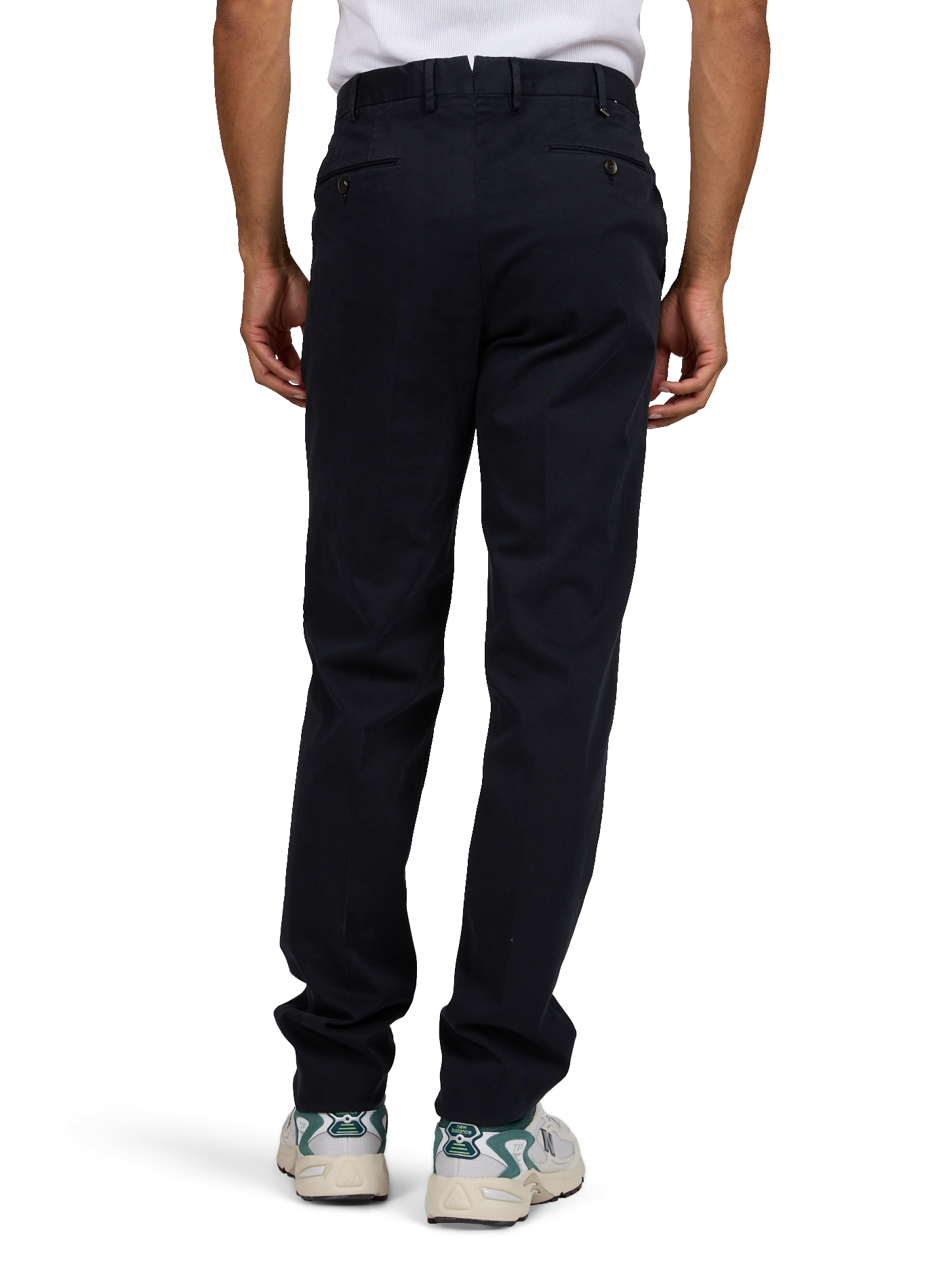 Slim cotton pleated trousers PT01 Blue