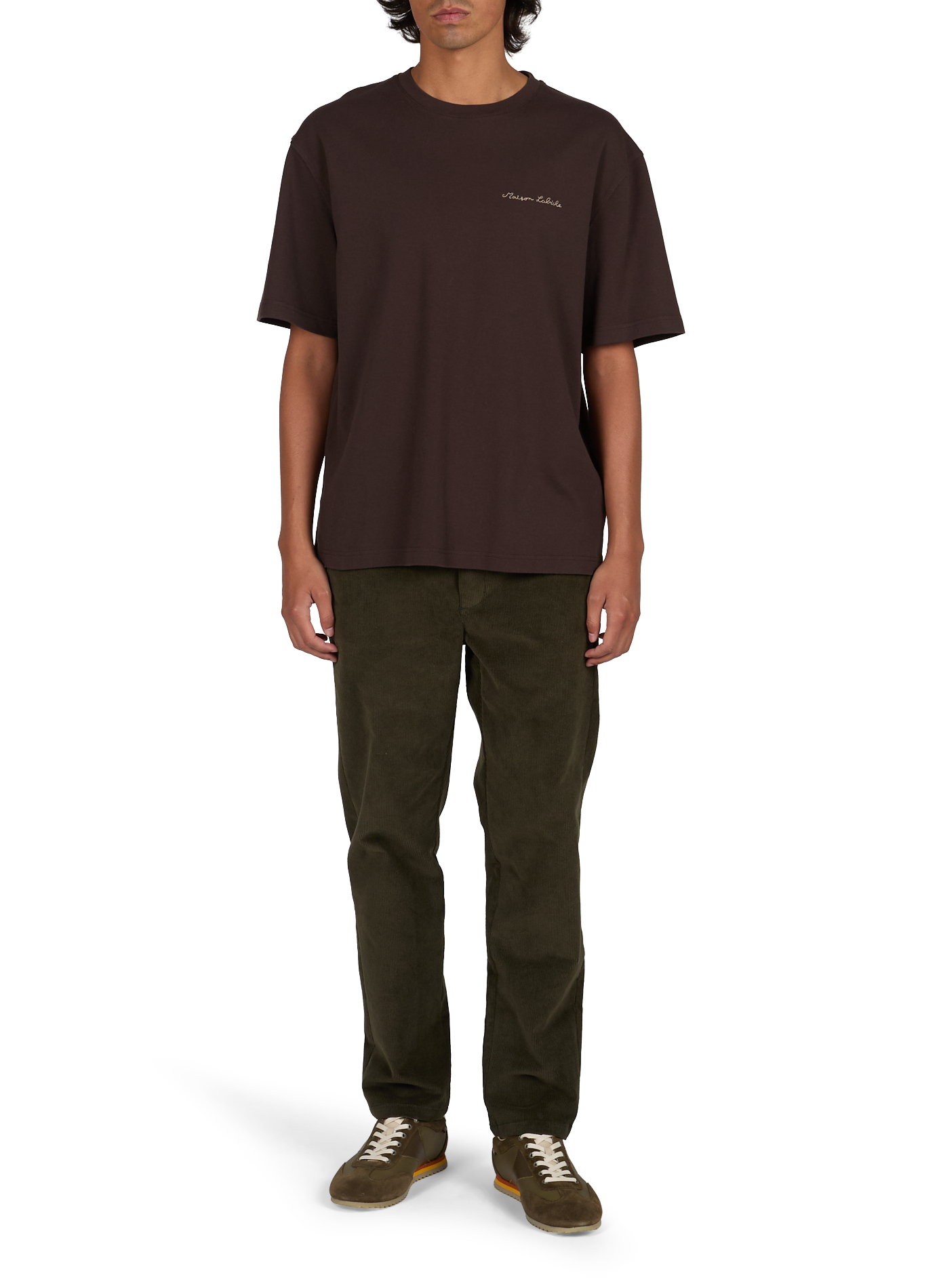 Pantalon droit en coton mélangé MAISON LABICHE Vert