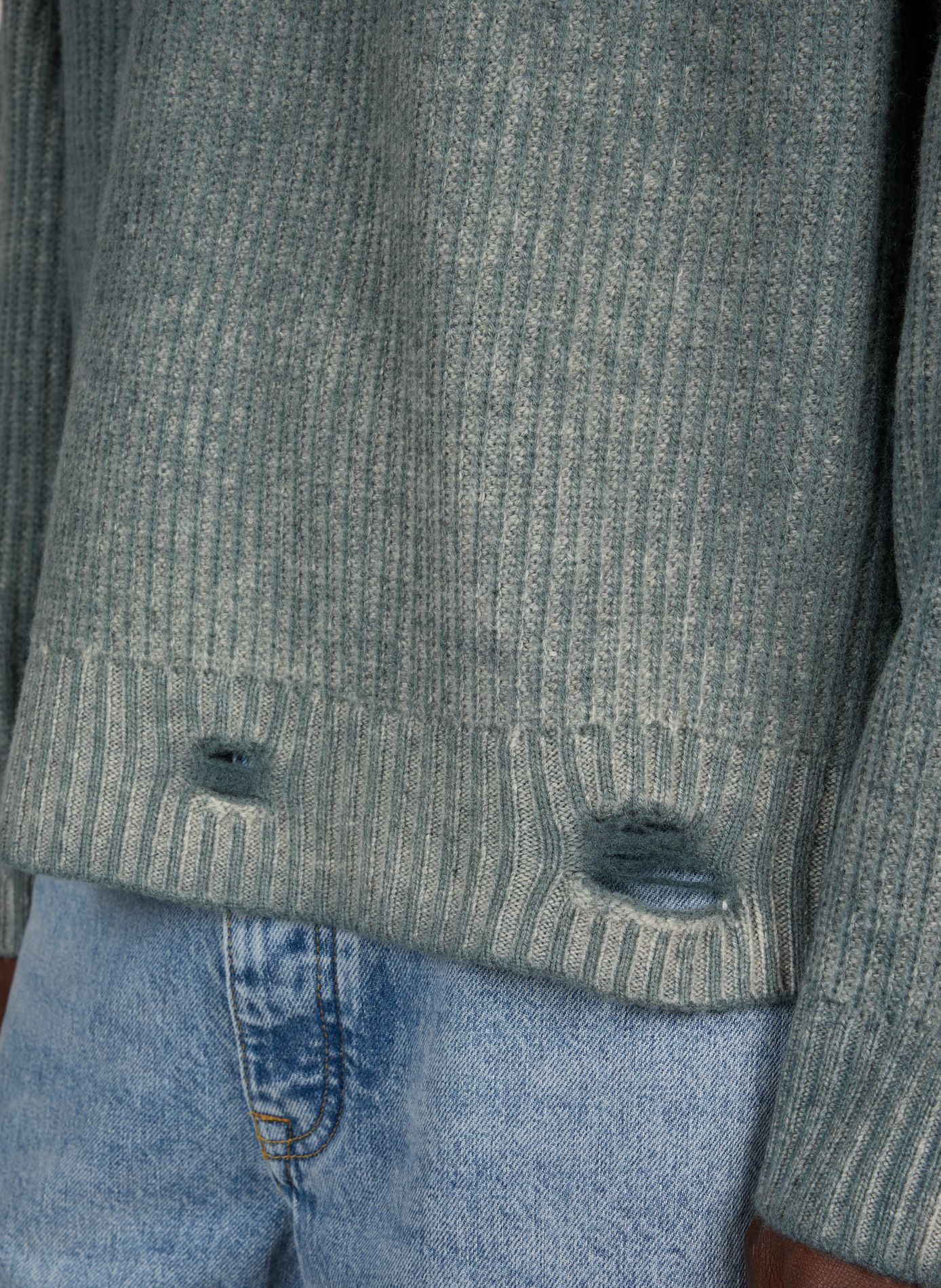 Wollstrickpullover REPRESENT Blau