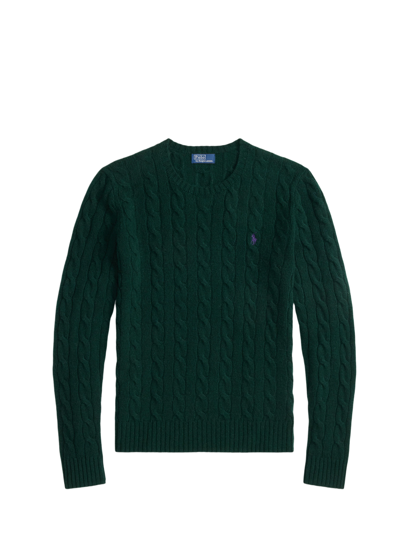 Trui met ronde hals van wol en kasjmier POLO RALPH LAUREN Groen