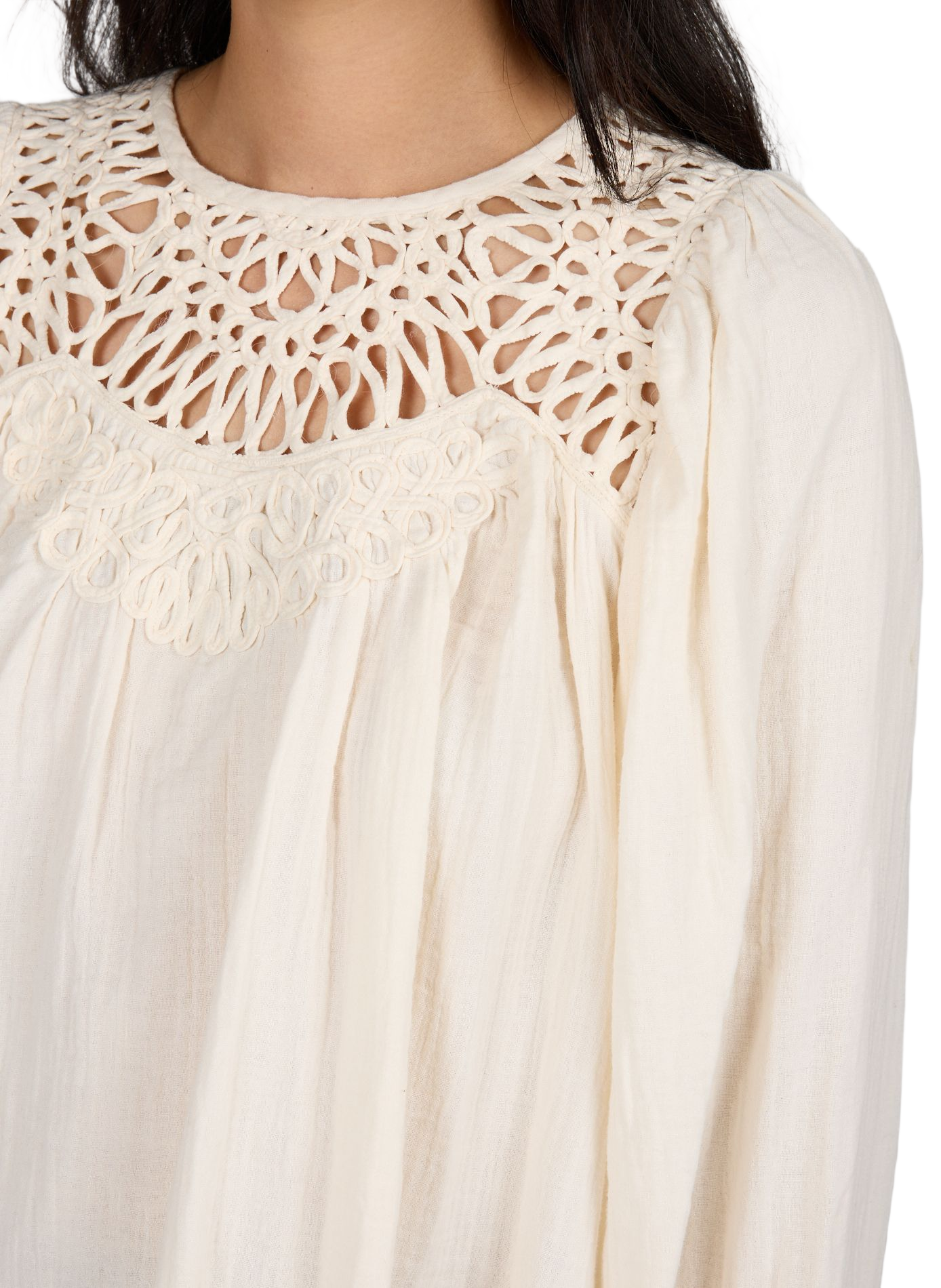 Langarmshirt einfarbig aus Baumwolle LOUISE MISHA Weiss