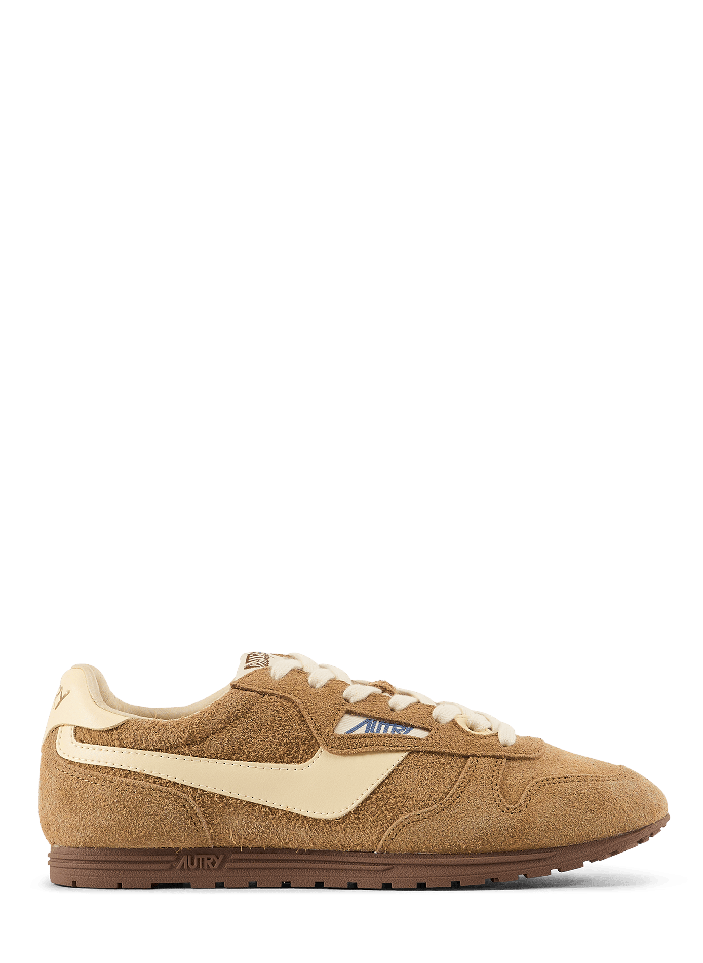 Low-top sneakers in mixed leather and suede AUTRY Beige