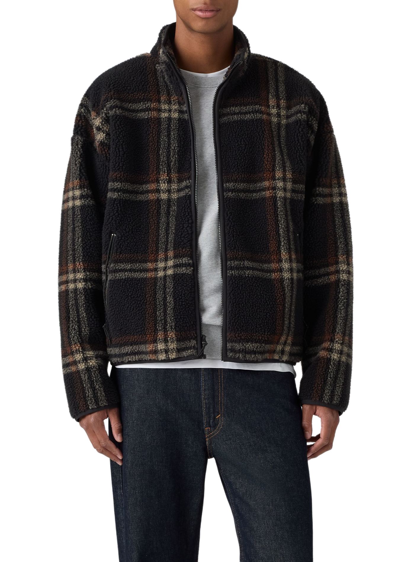 Flauschige Jacke mit Stehkragen LEVI'S Schwarz