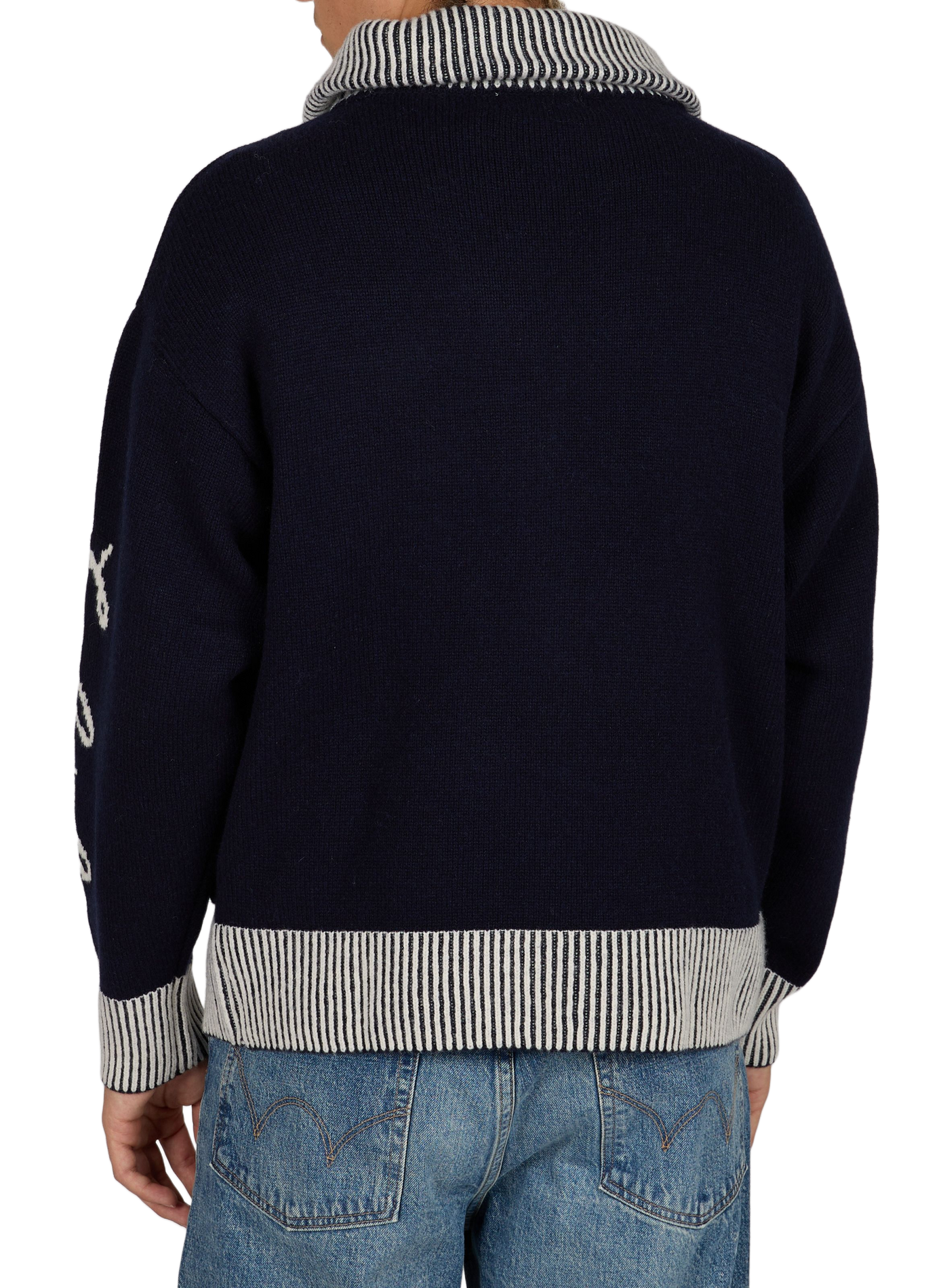 Weiter Woll-Cardigan mit Stehkragen und Reißverschluss MAISON LABICHE Mehrfarbig
