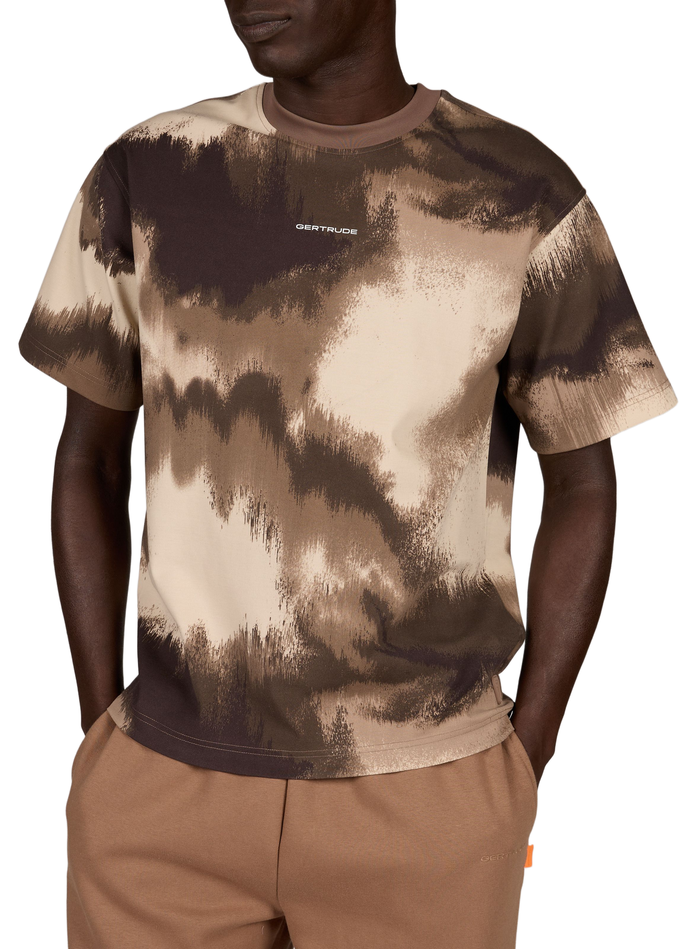 Hortygl Print Short-Sleeved T-Shirt GERTRUDE Brown