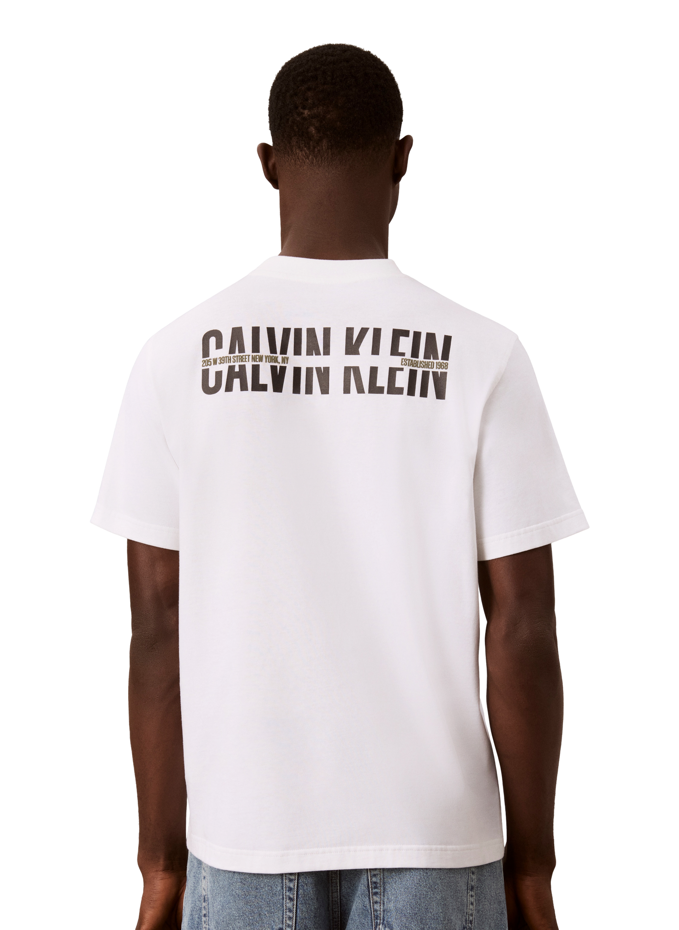 Short-sleeved cotton logo T-shirt CALVIN KLEIN White
