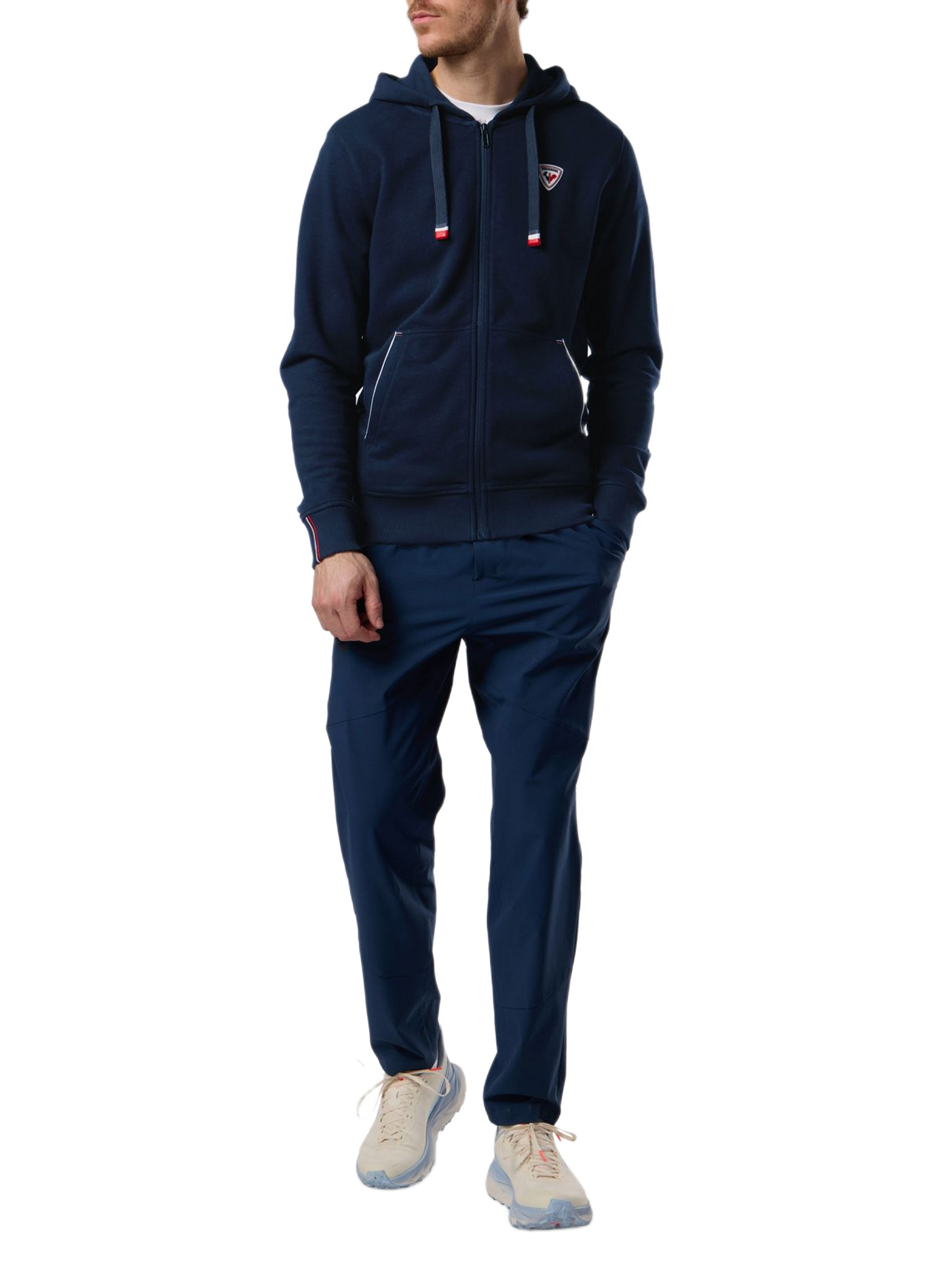 Cotton blend zipped hoodie ROSSIGNOL Blue
