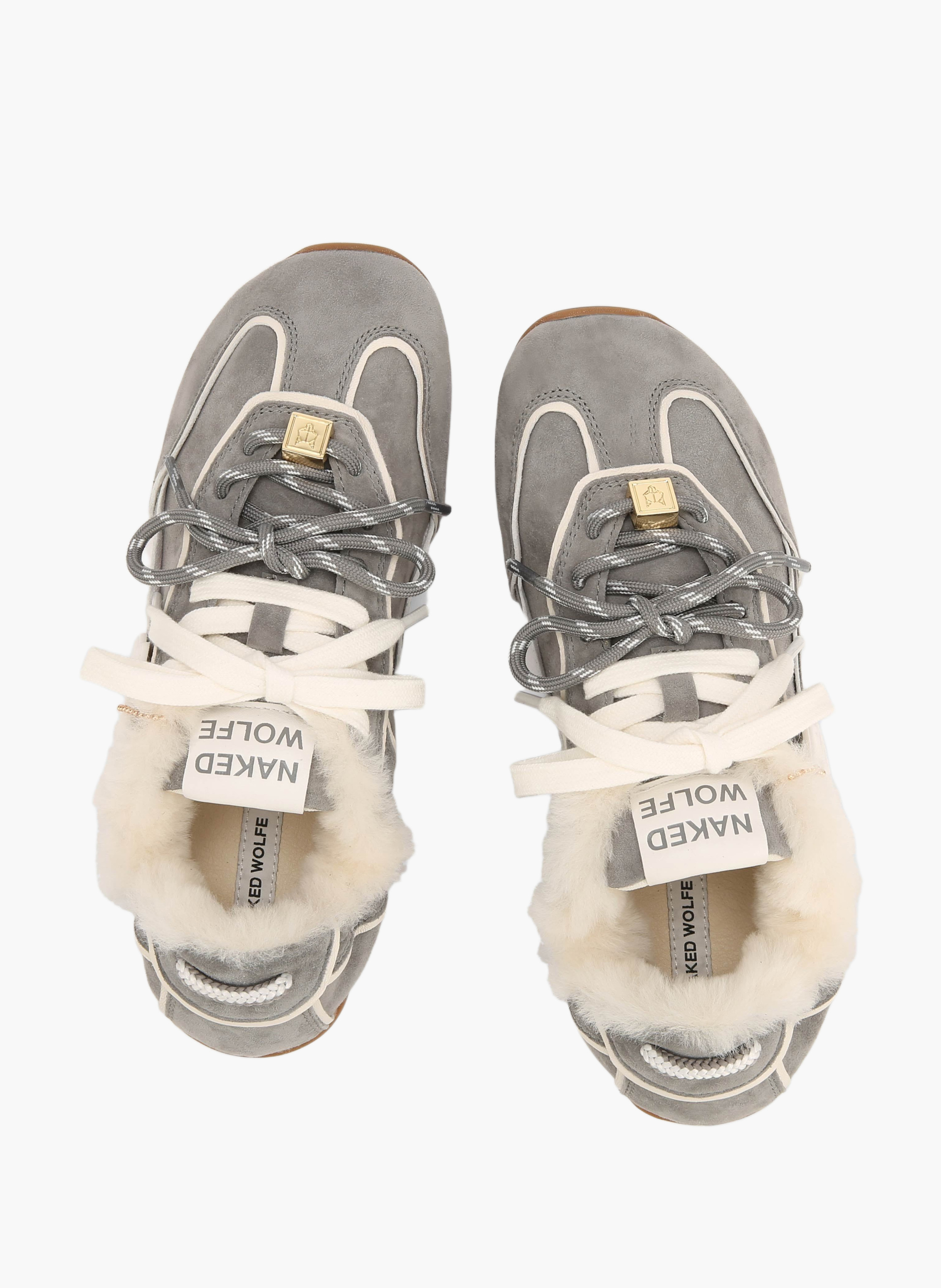 Soul-sneakers van schapenvacht NAKED WOLFE Grijs