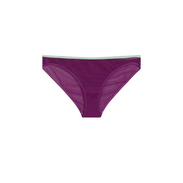 Culotte classique unie à détail pailleté Culotte classique unie à détail pailleté
