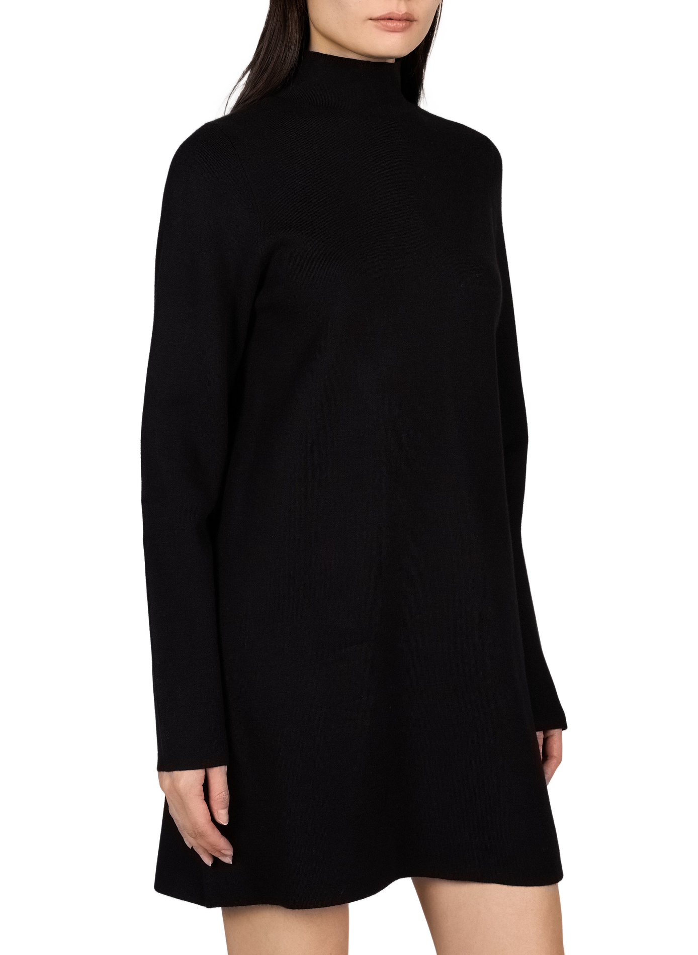 Straight high-neck sweater dress LAURE+MAX Black