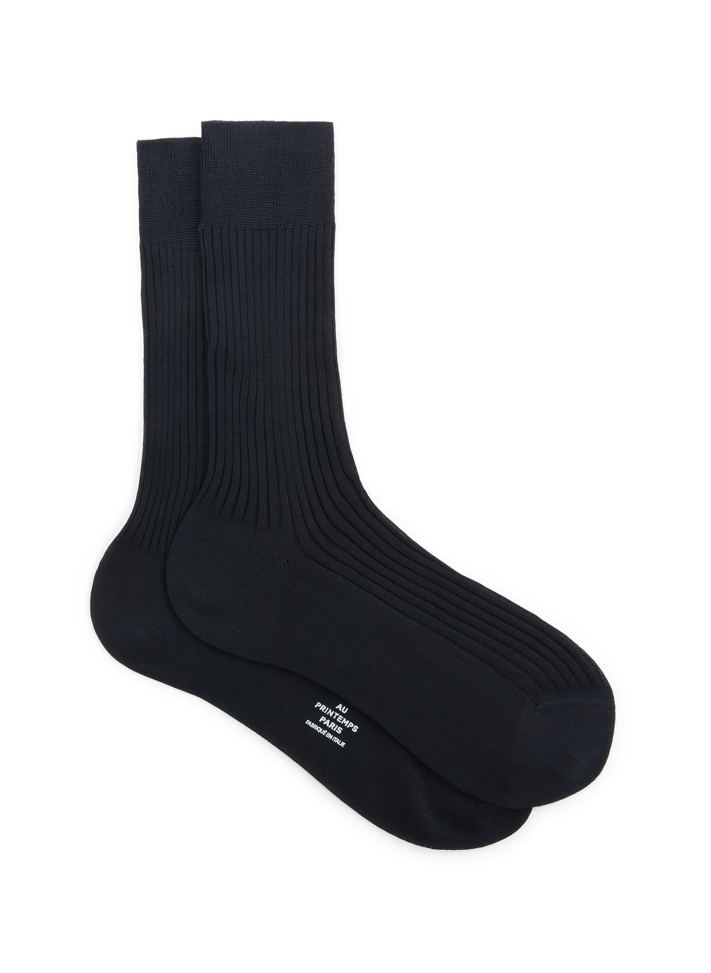 AU PRINTEMPS PARIS Cotton socks Blue