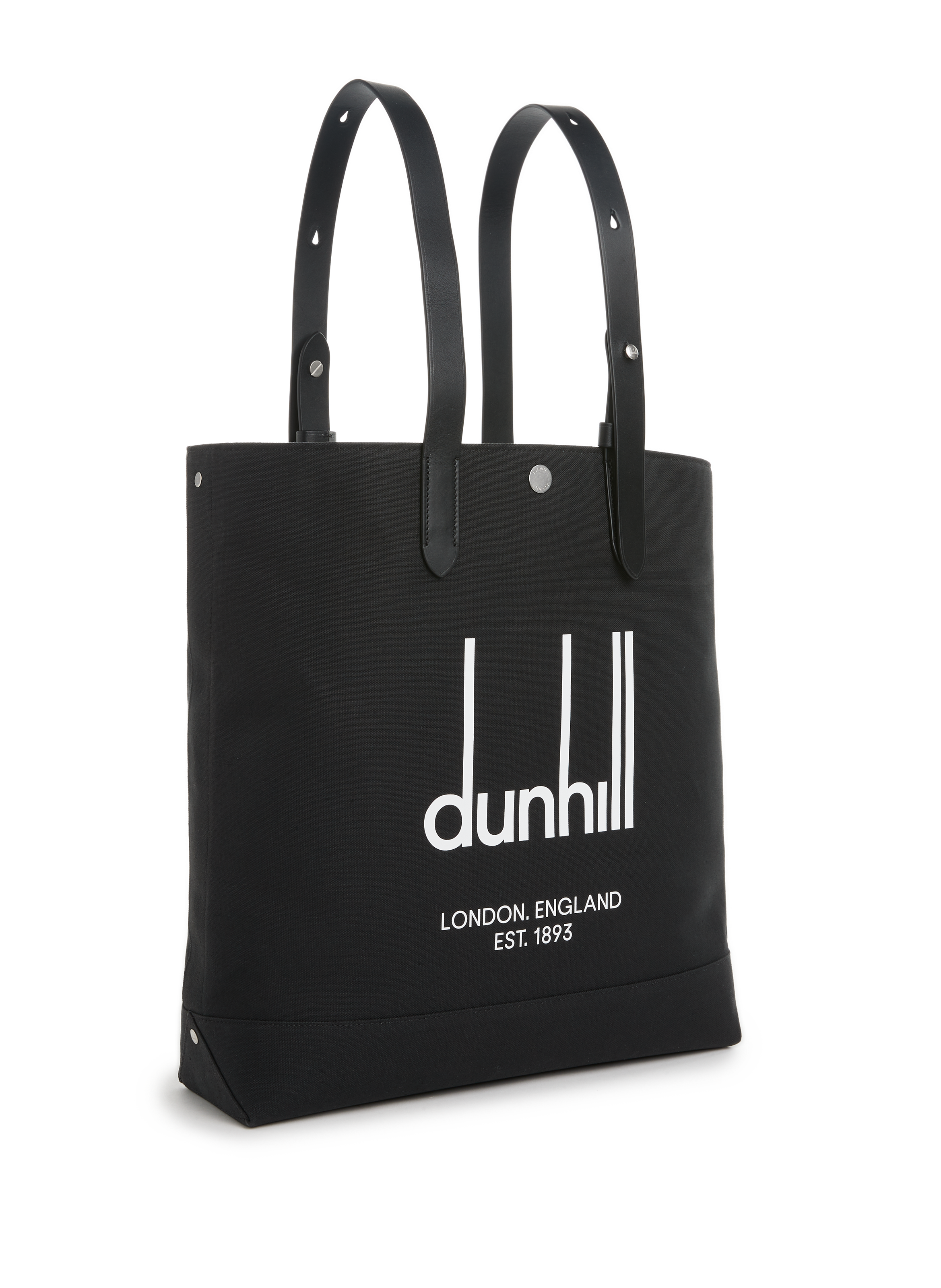 Cabas avec logo en toile et cuir