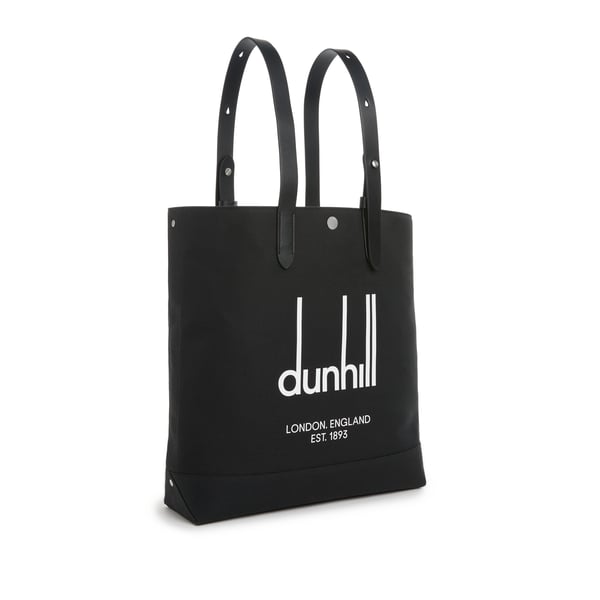 Cabas avec logo en toile et cuir