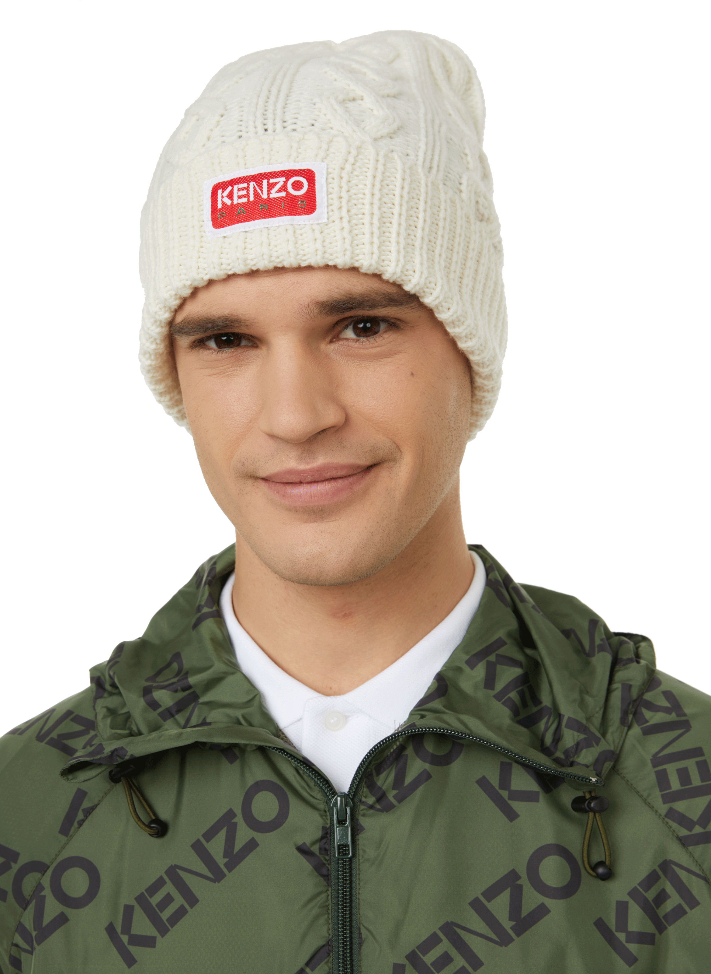 Hooded windbreaker KENZO Green