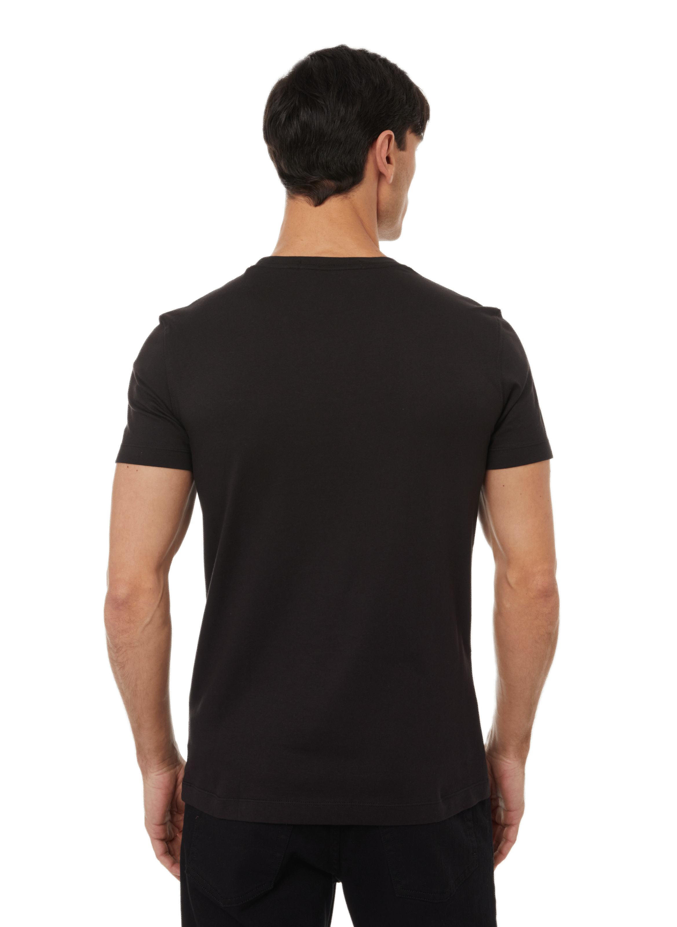 Round-neck cotton T-shirt CALVIN KLEIN Black
