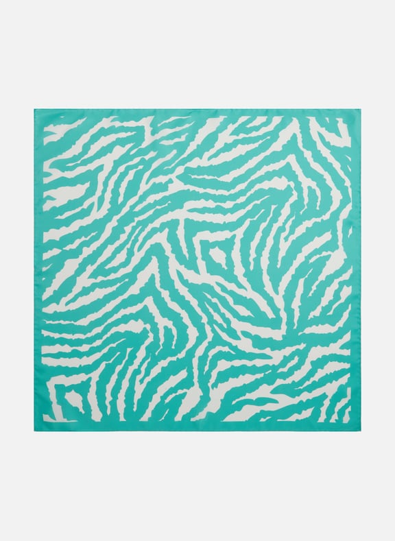 Zebra-print silk square Blue by SAISON 1865 SAISON 1865 Zebra-print silk square Blue