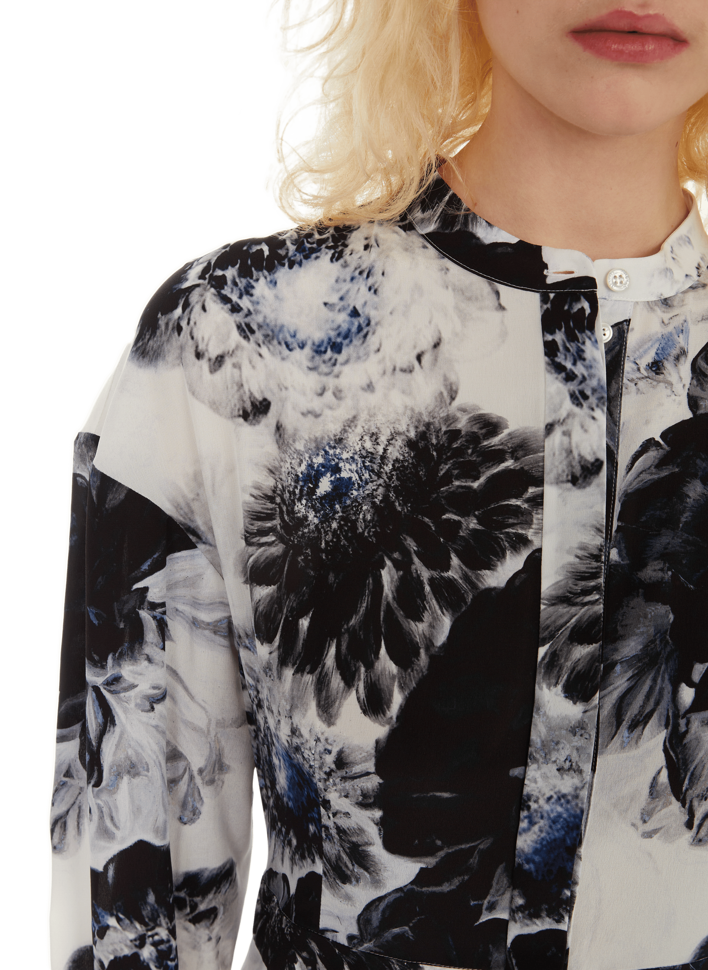 Robe longue à motif en soie  Multicolore