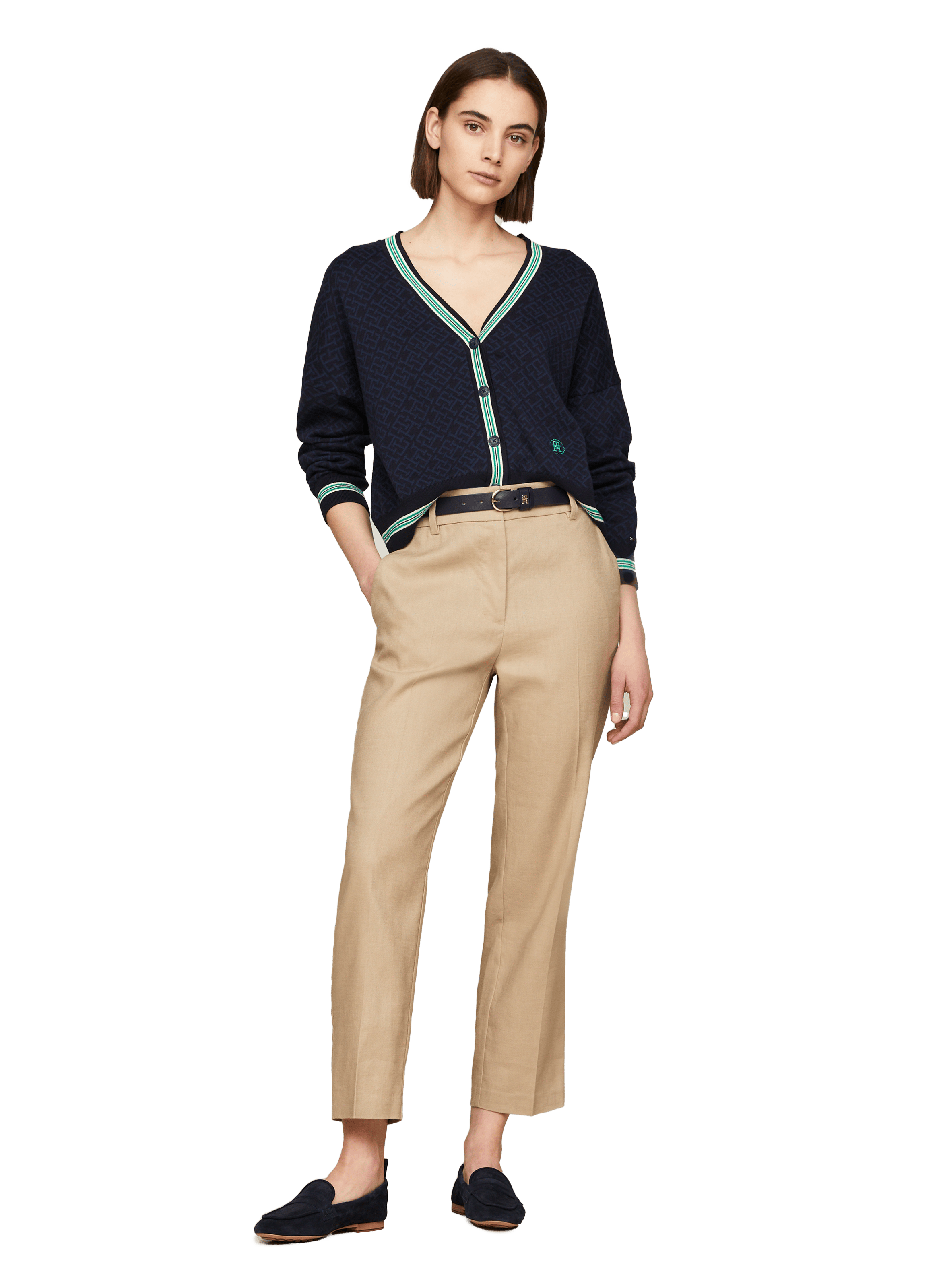 Linen-blend trousers  TOMMY HILFIGER Beige