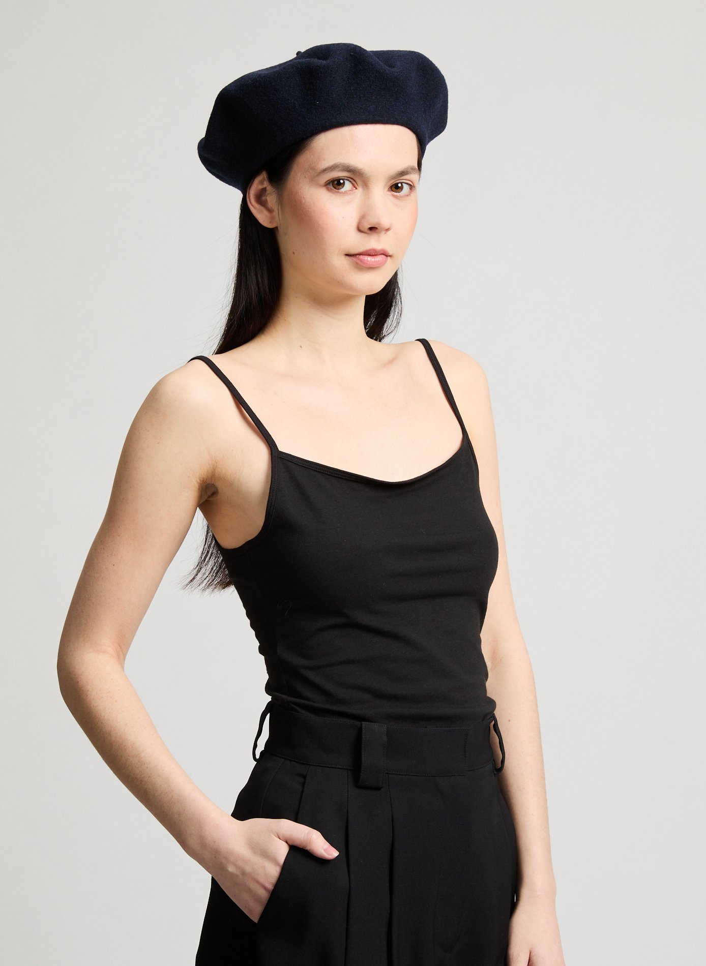 Beret en laine AU PRINTEMPS PARIS Bleu