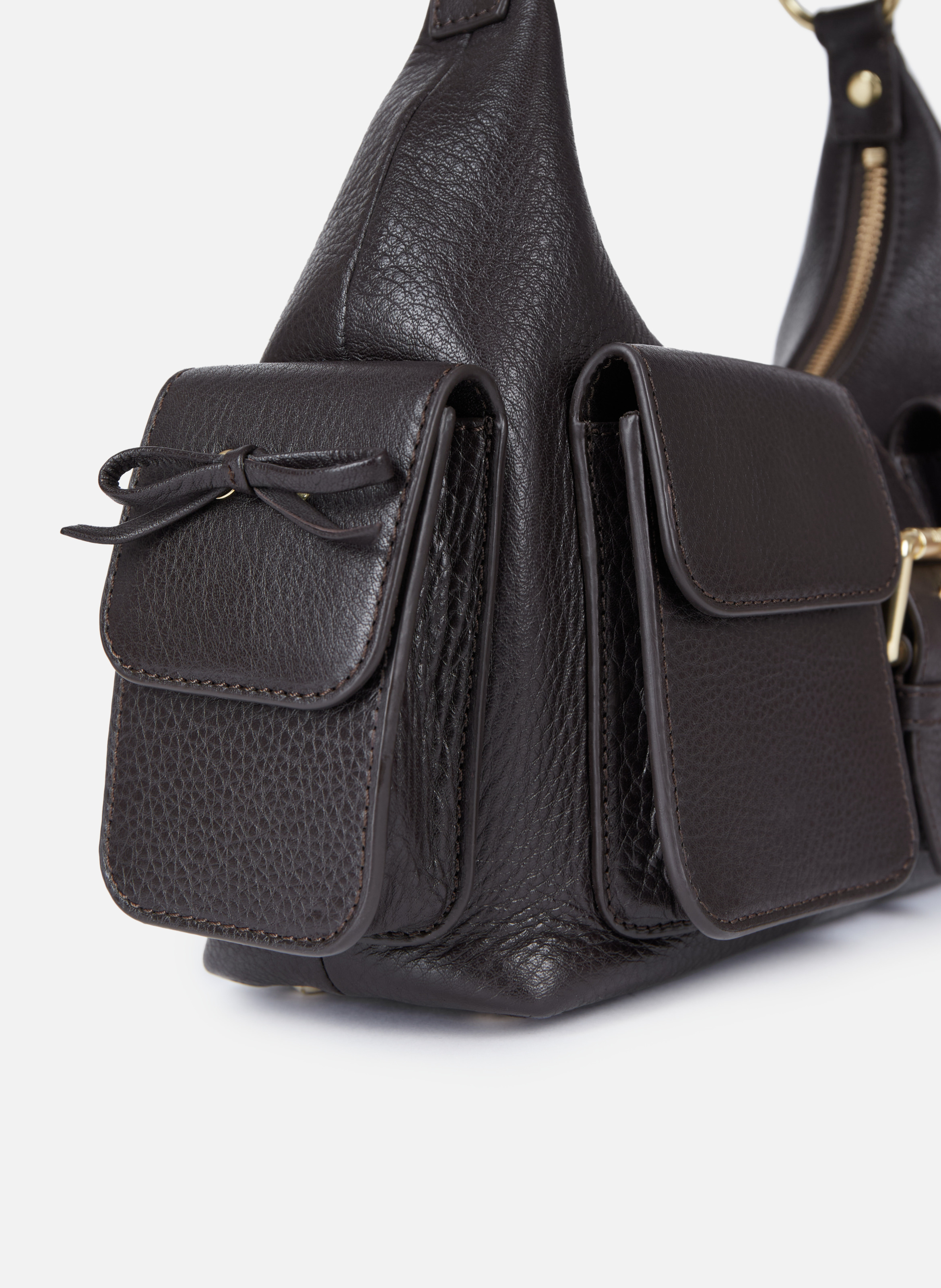 Sac amelia en cuir grainé THE KOOPLES Marron