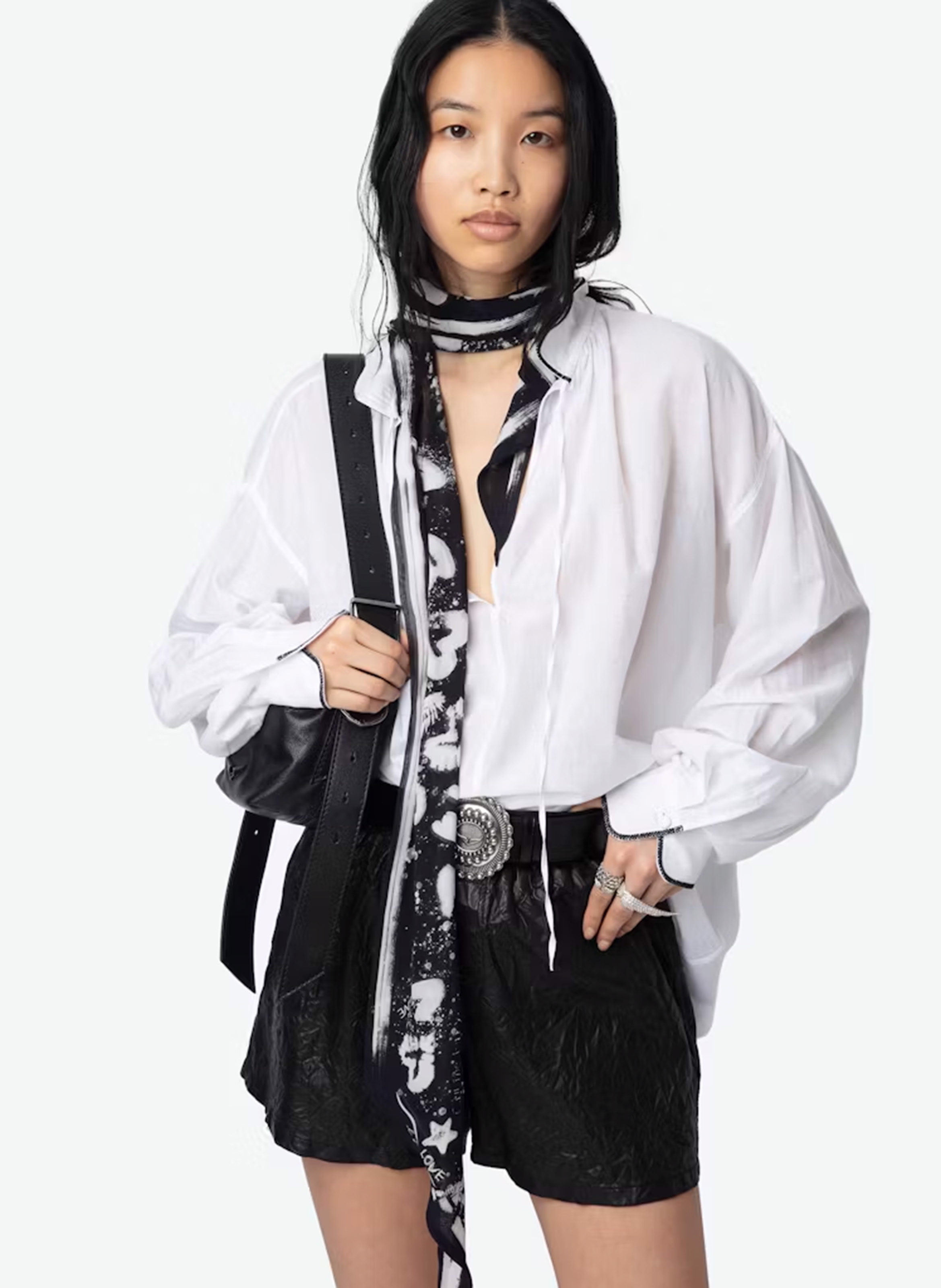 ZADIG&VOLTAIRE Blouse oversize en coton mélangé troene Blanc