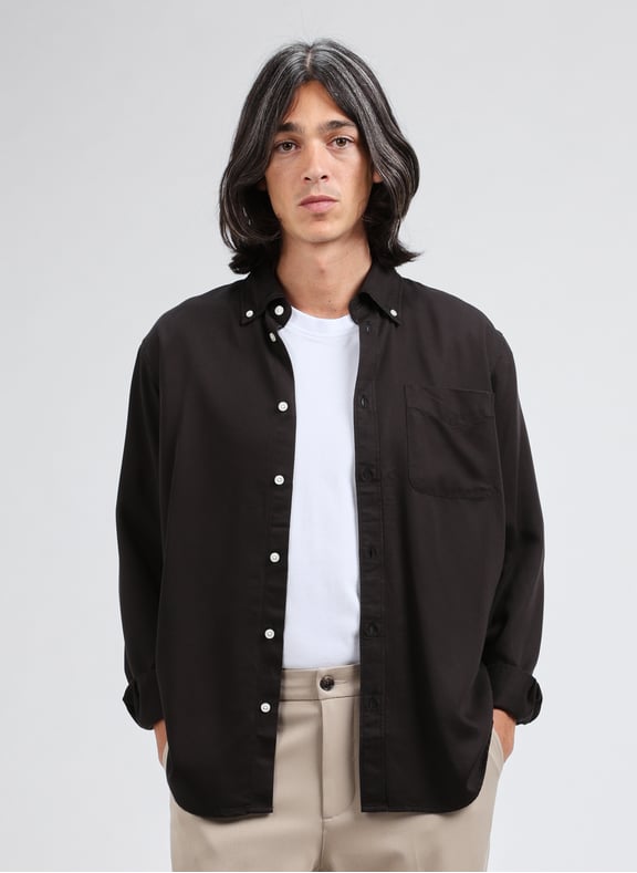 Straight shirt Black by LES DEUX LES DEUX Straight shirt Black