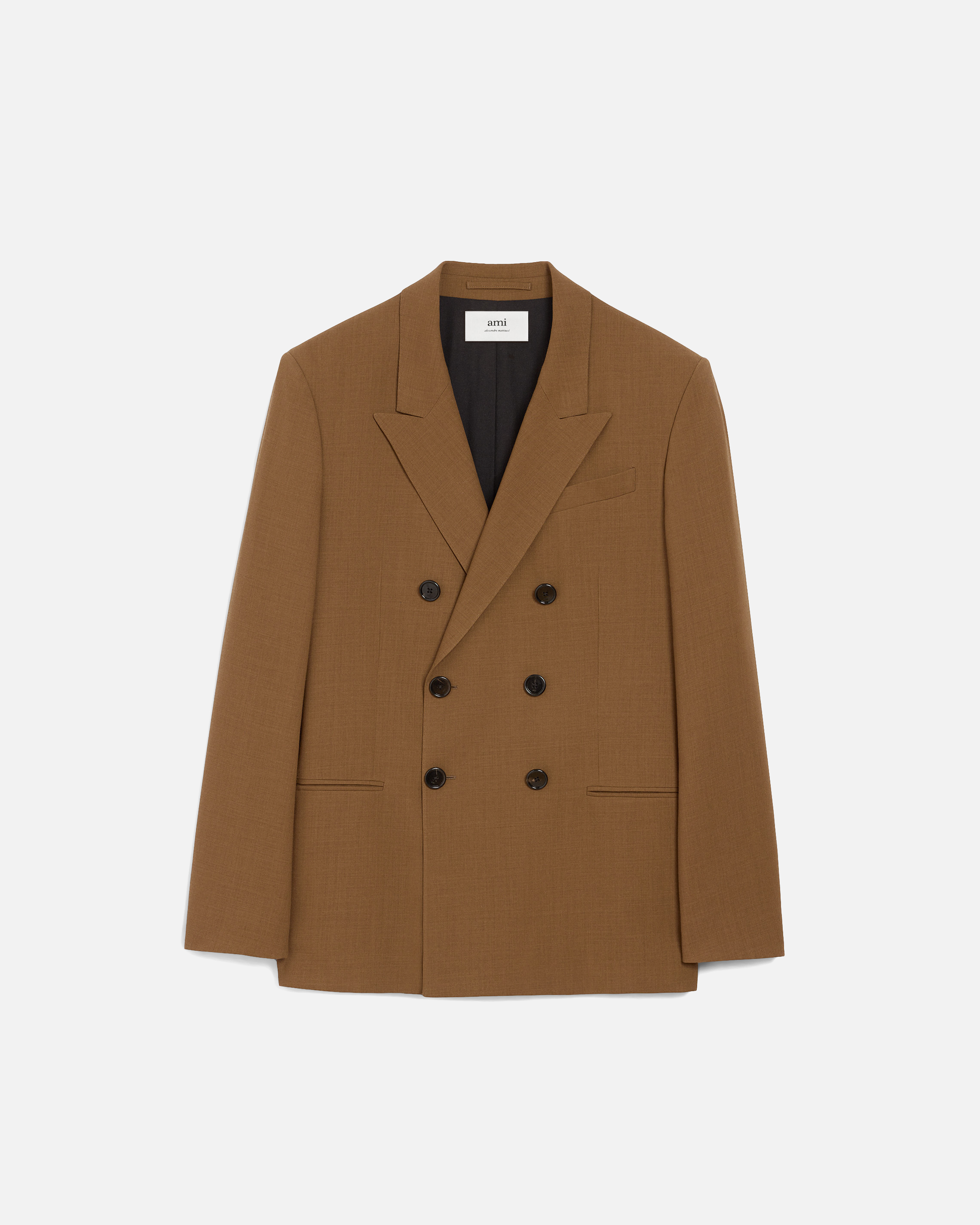 Veste croisée  en laine AMI PARIS Marron