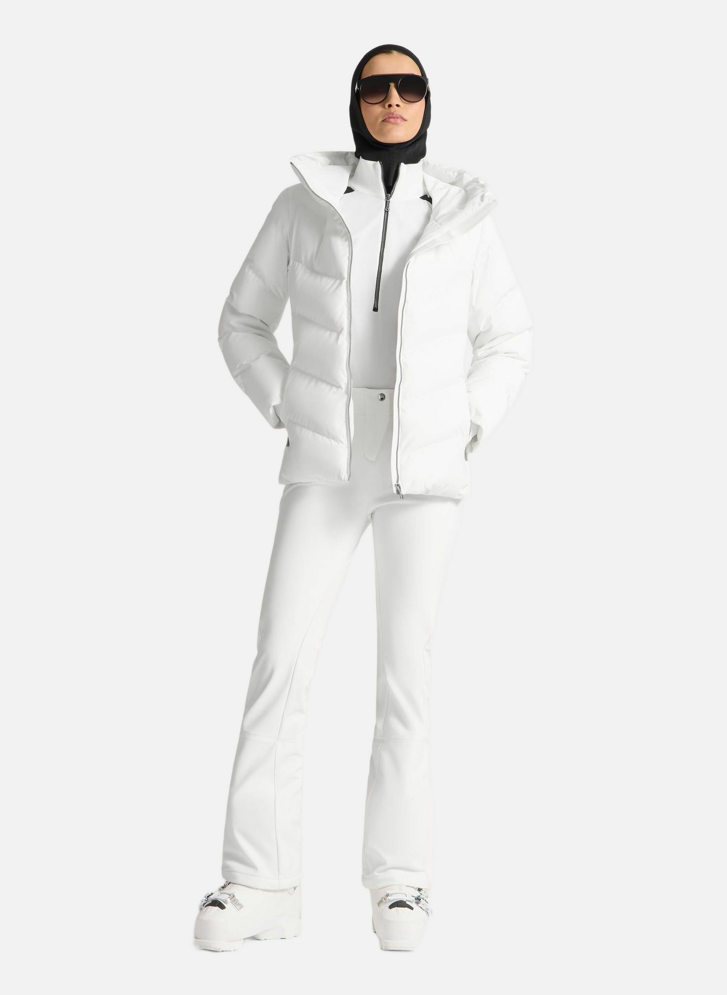 Veste de ski delphine col montant coupe ajustée FUSALP Blanc