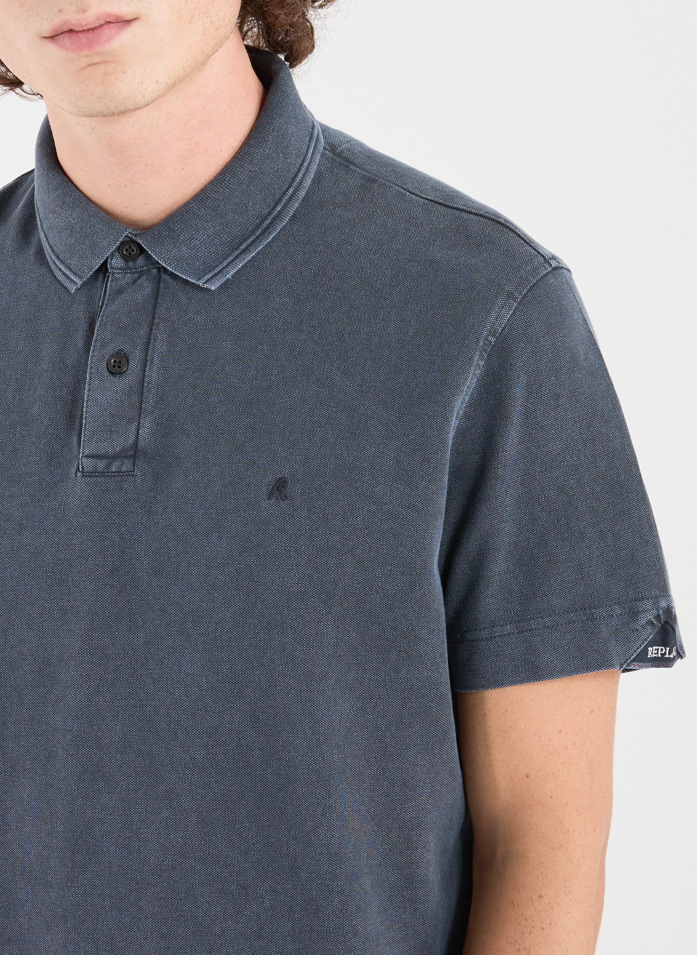 Polo en coton REPLAY Bleu