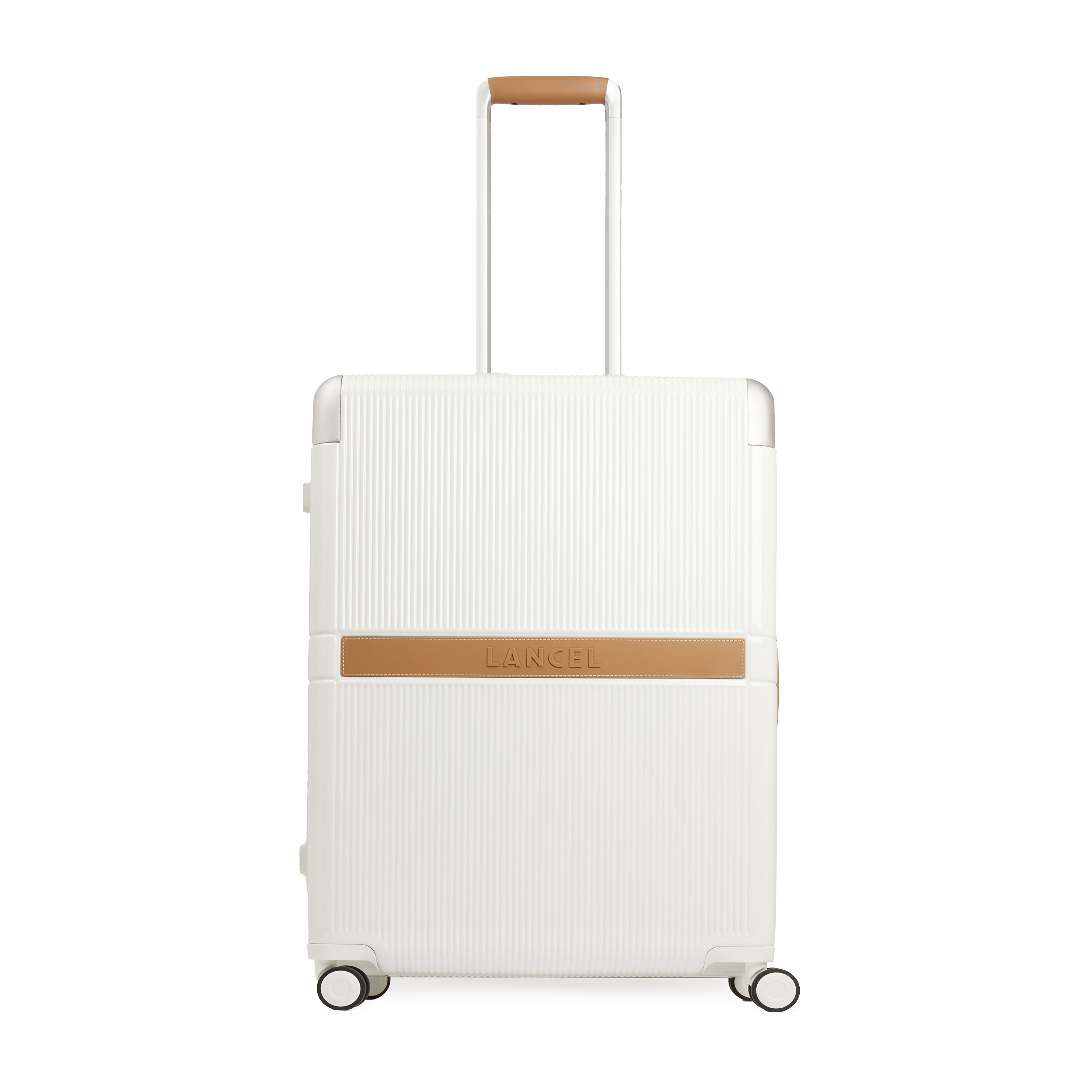 LANCEL Valise cabine 4 roues empreinte de lancel en polycarbonate Blanc
