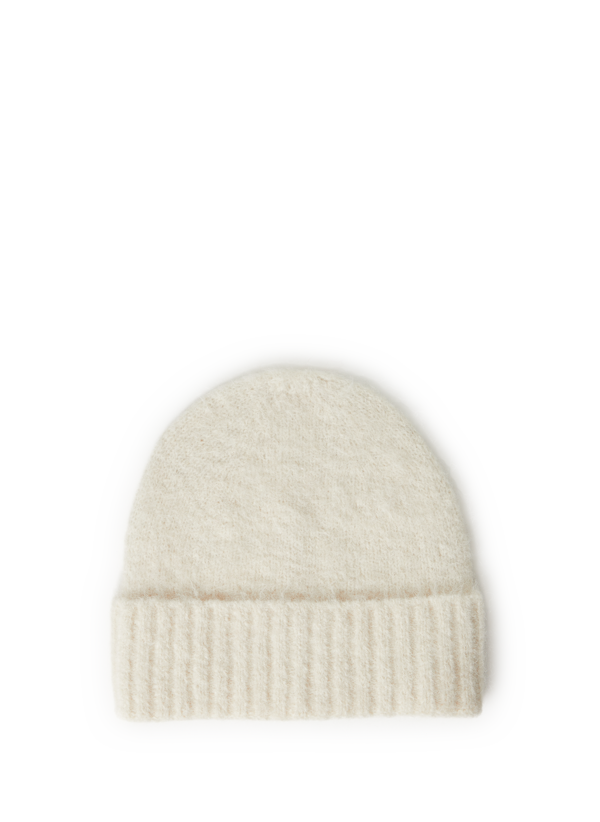 SAMSOE SAMSOE Bonnet en laine d'alpaga mélangée Beige