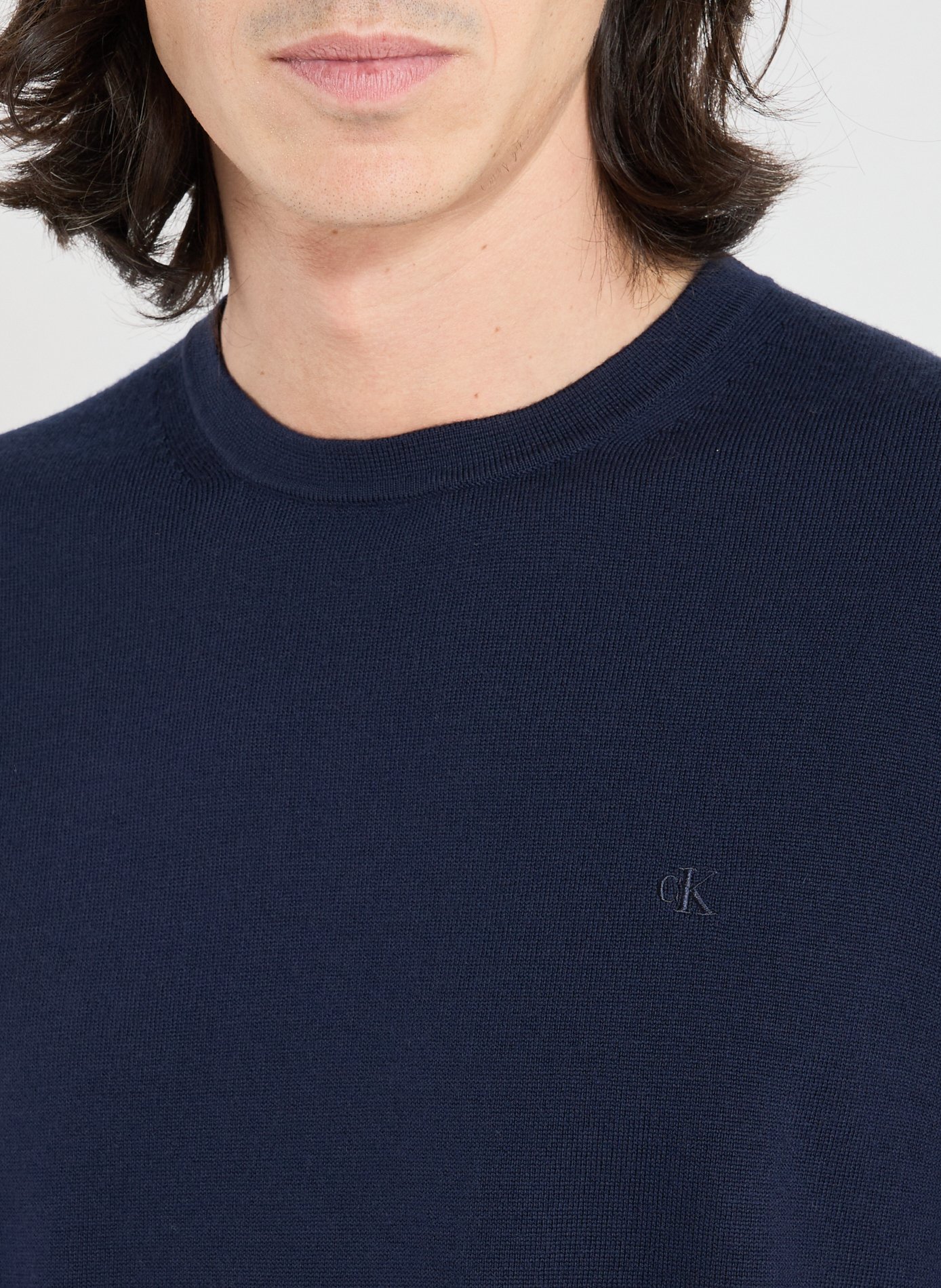 Pull en laine mérinos CALVIN KLEIN Bleu