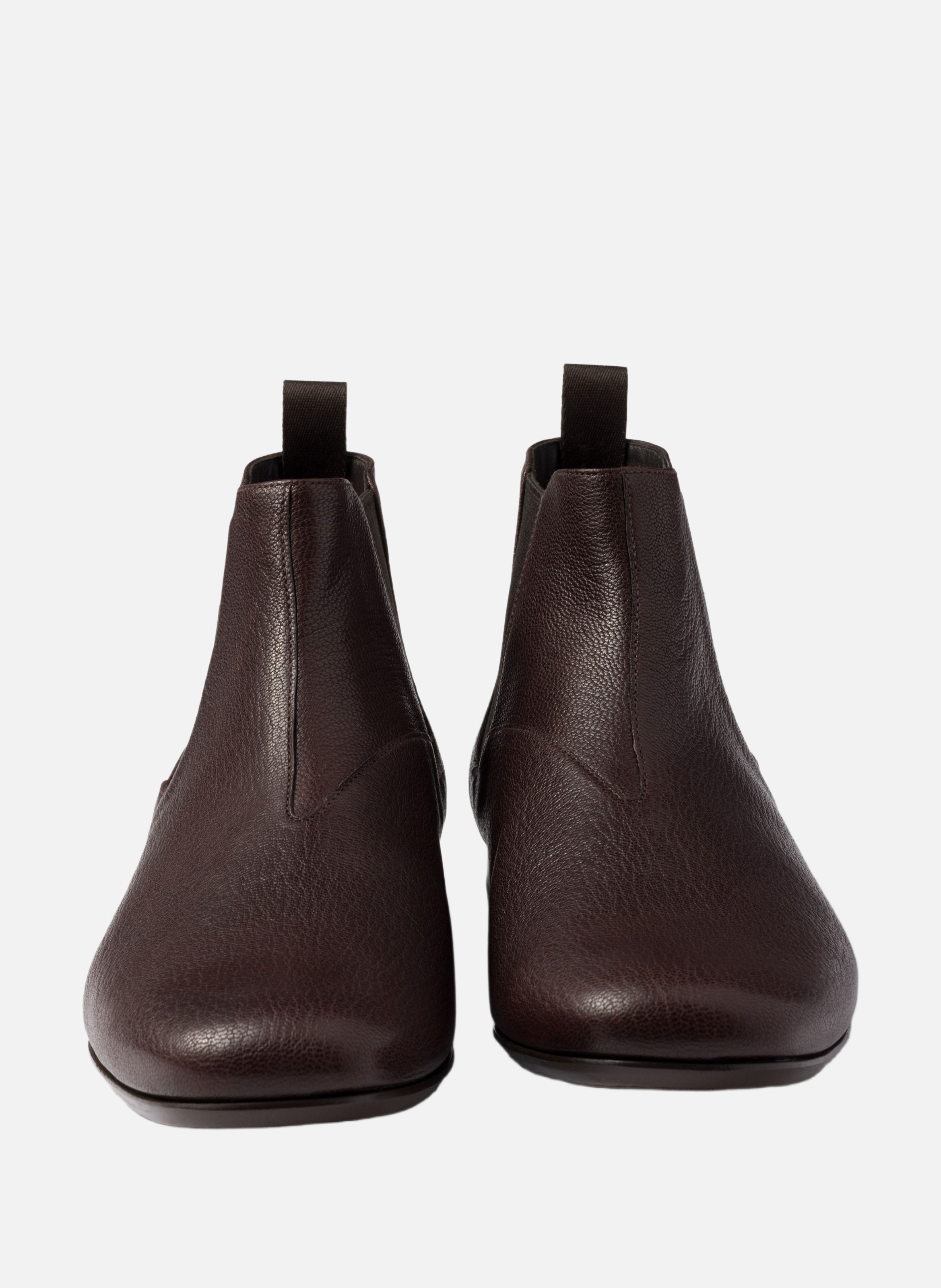 Bottines chelsea en cuir PRADA Marron