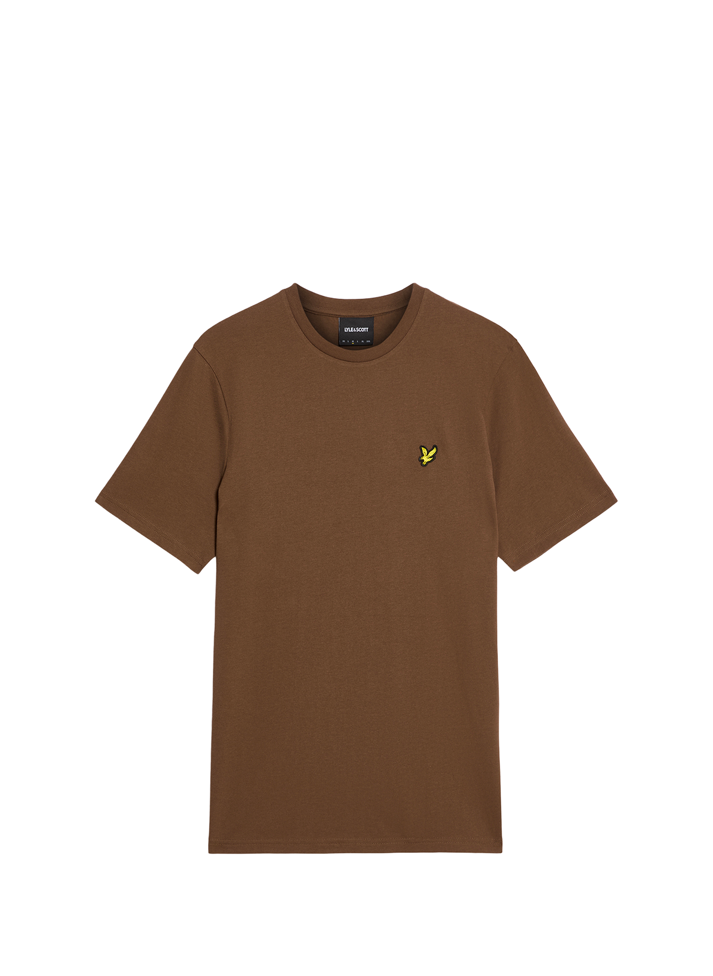 T-shirt à col rond en coton LYLE & SCOTT Marron