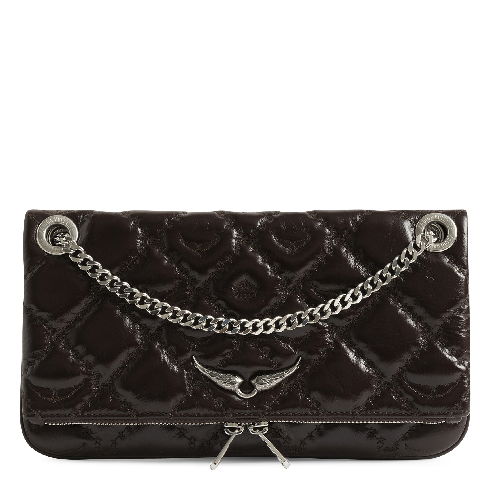 Sac bandoulière matelassé en cuir rock ii ZADIG&VOLTAIRE Marron