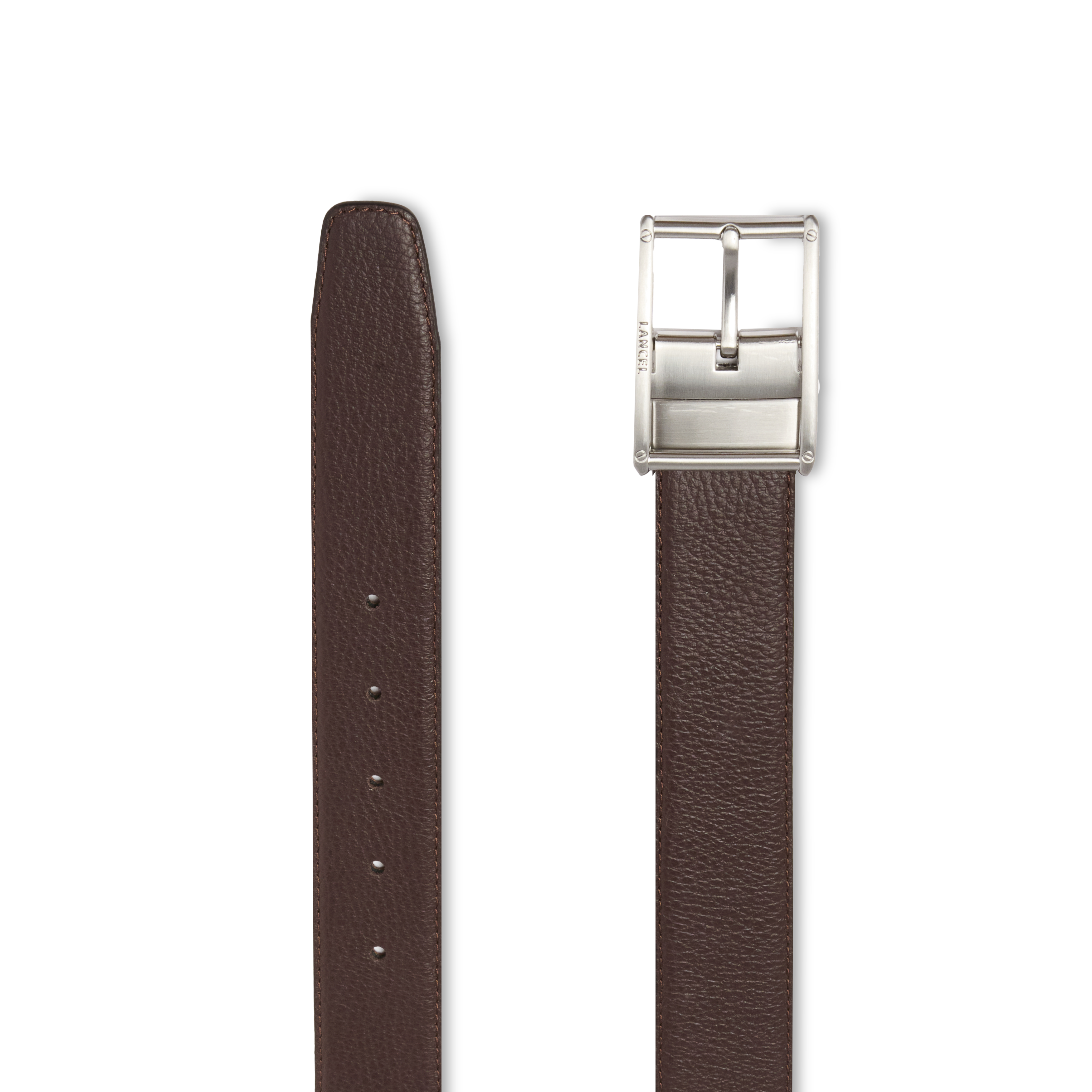 Ceinture 35mm edouard de lancel en cuir LANCEL Marron